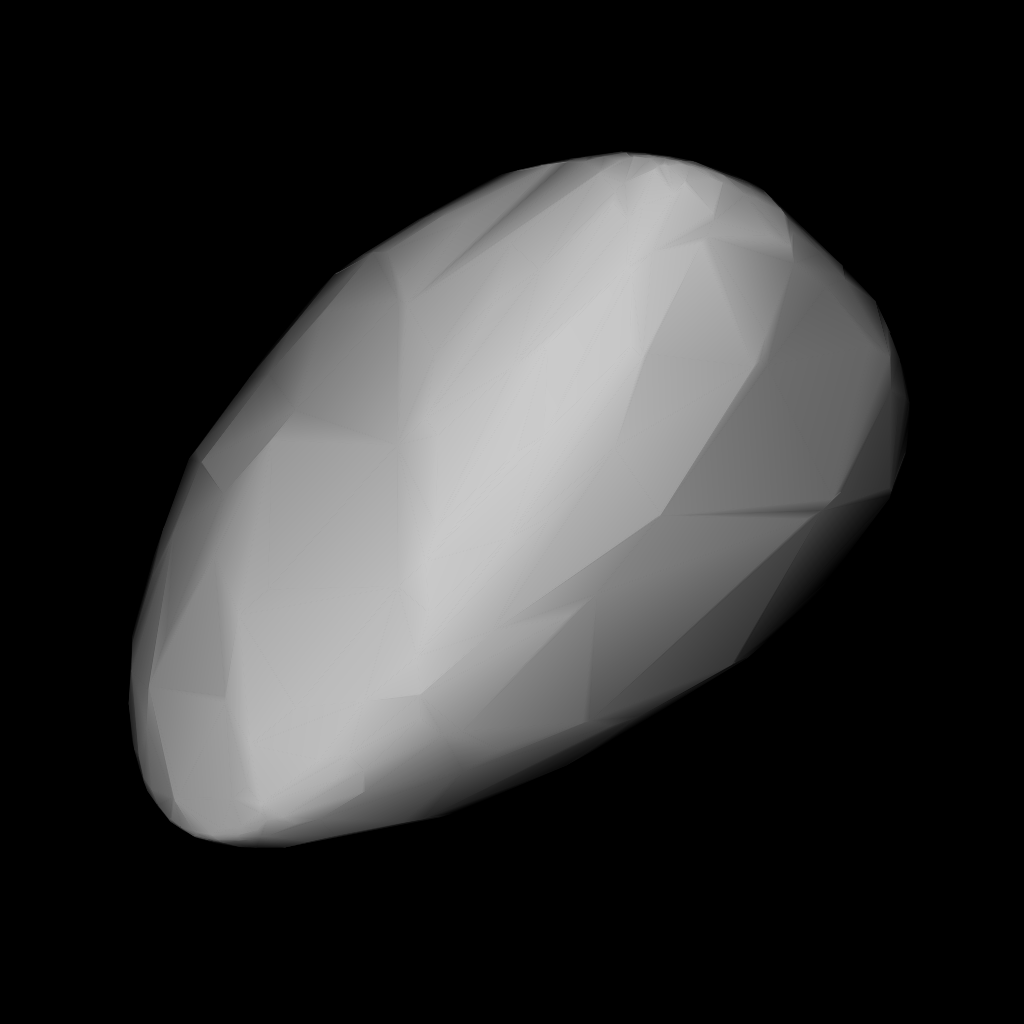 3D convex shape model of 2508 Alupka, computed using light curv…