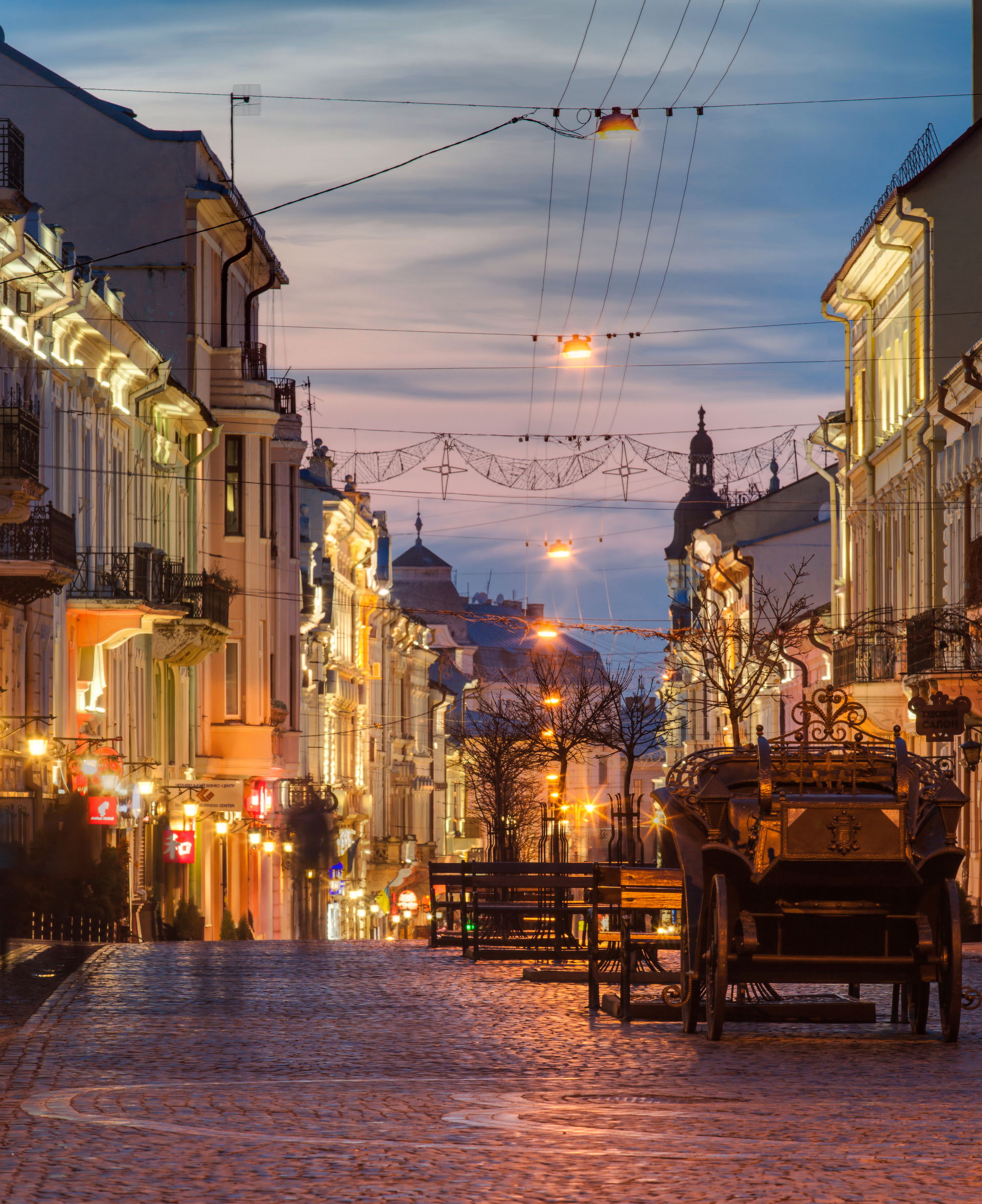 Ensemble of Olha Kobylianska Street (former Herrengasse) in Che…