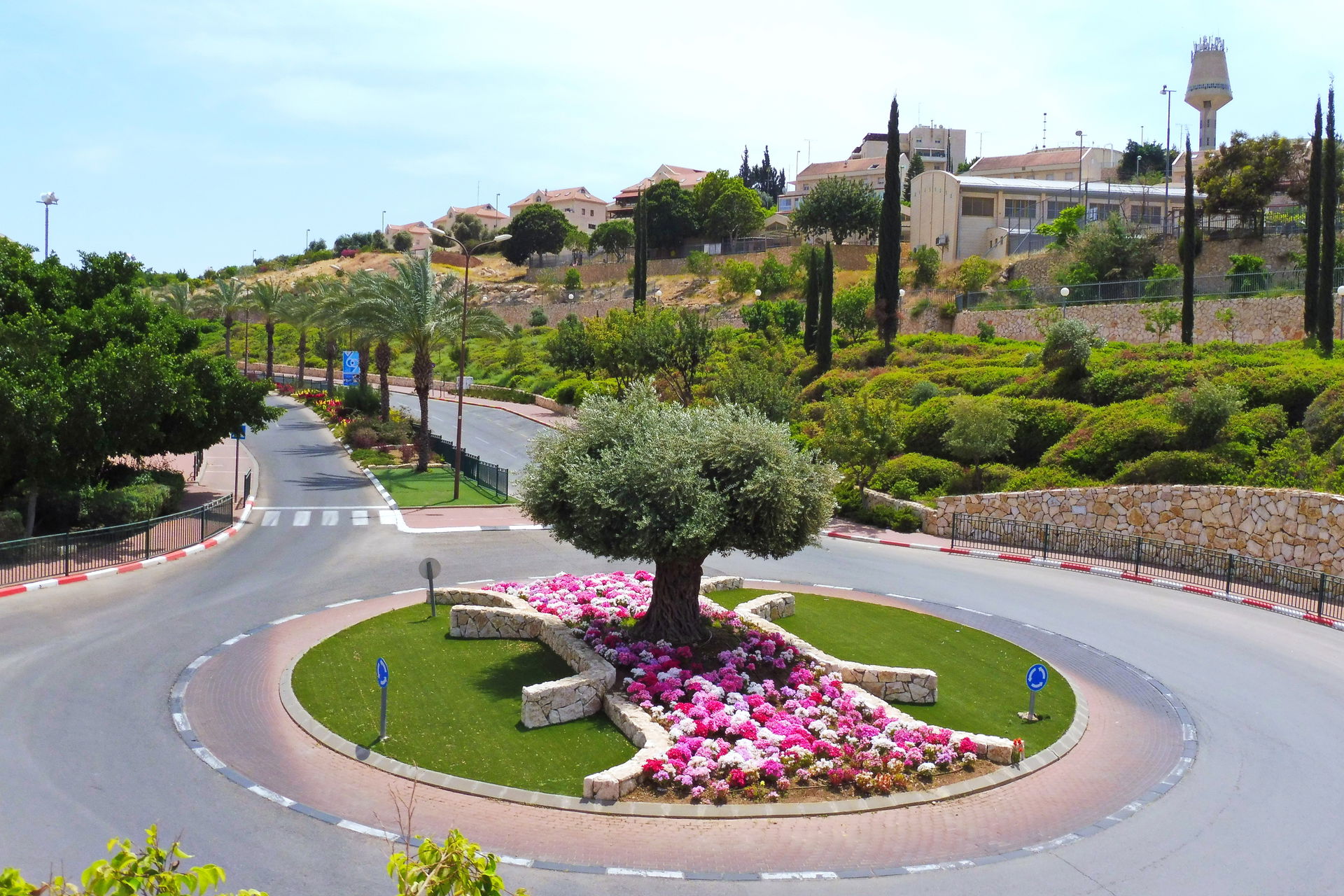 Maale-Adumim, Derech Har HaTsofim and roundabout art, view from…