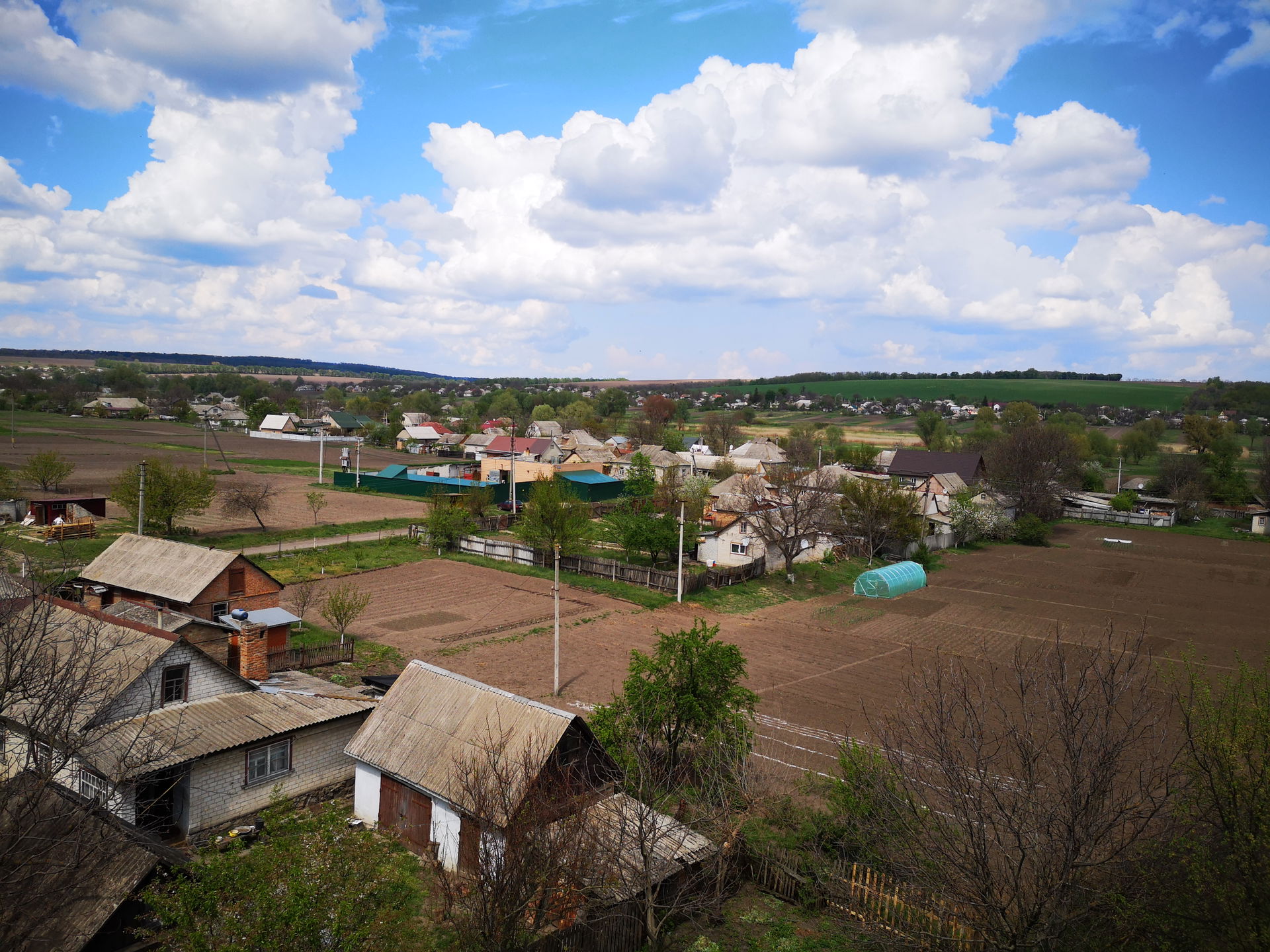 Вид на село Костянтинівка та Будки з уманського мосту
