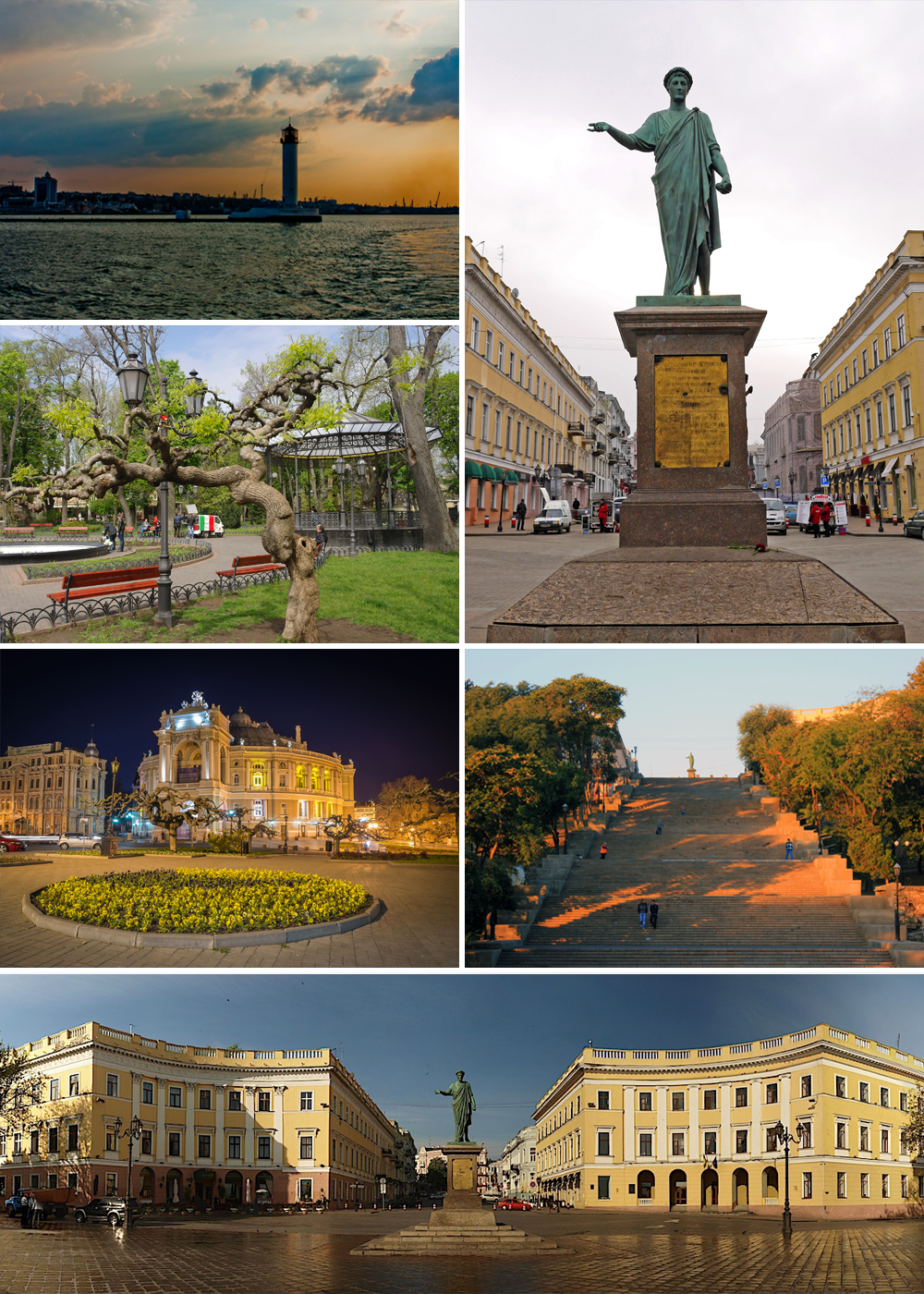 Collage for a page about Odesa from photos: