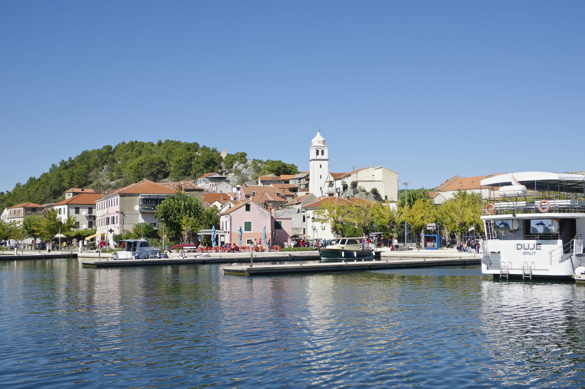 Croatia, Skradin, View from Krka River