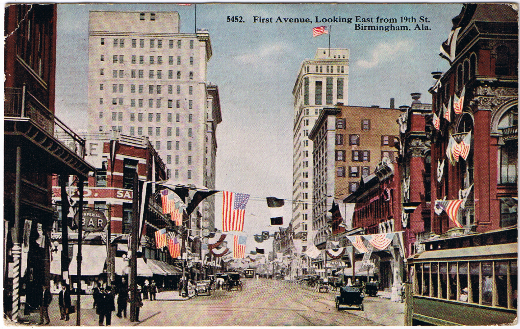 First Avenue, Looking East from 19th St., Birmingham, Alabama. …