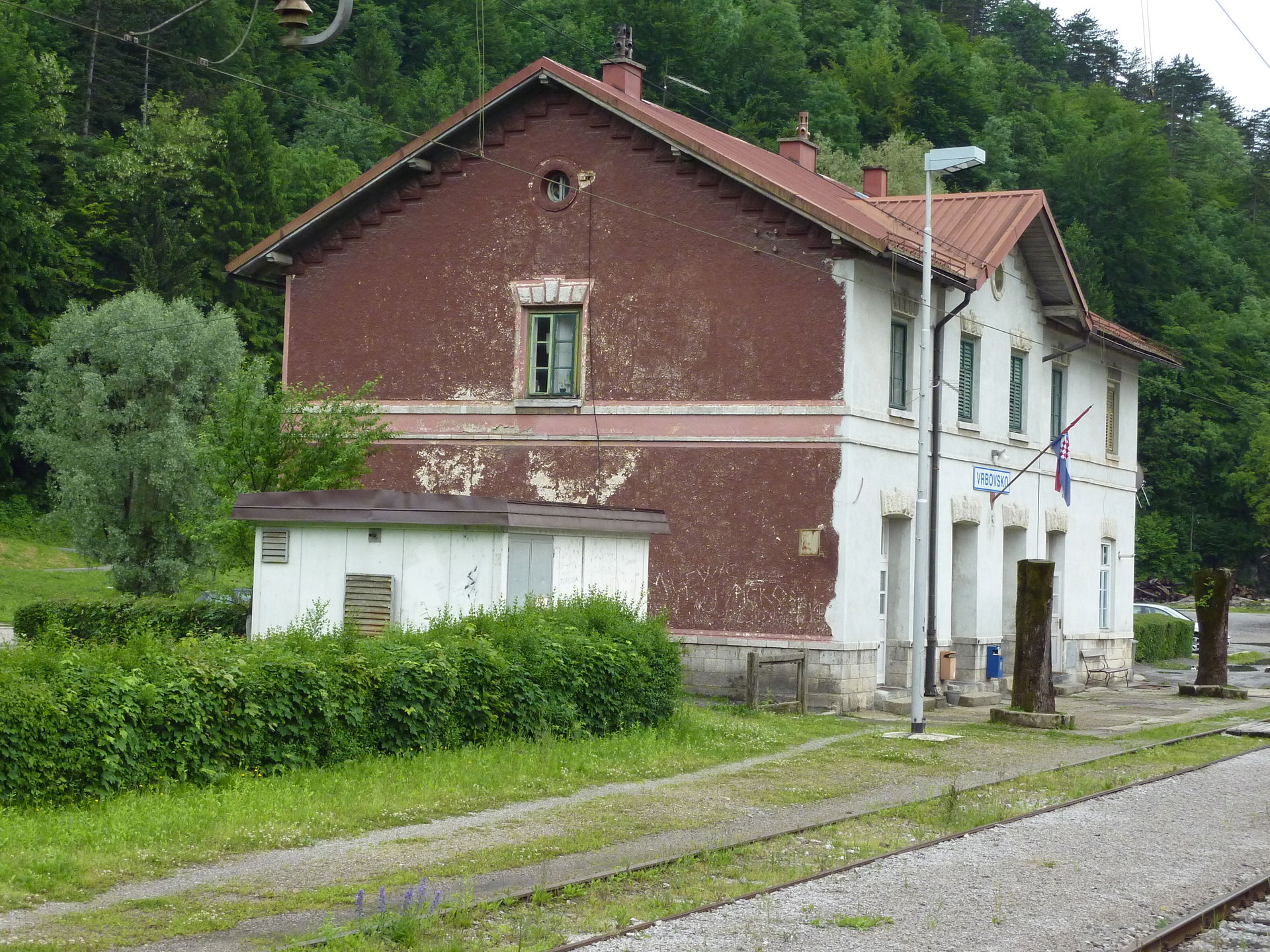 Railway station Vrbovsko in Croatia