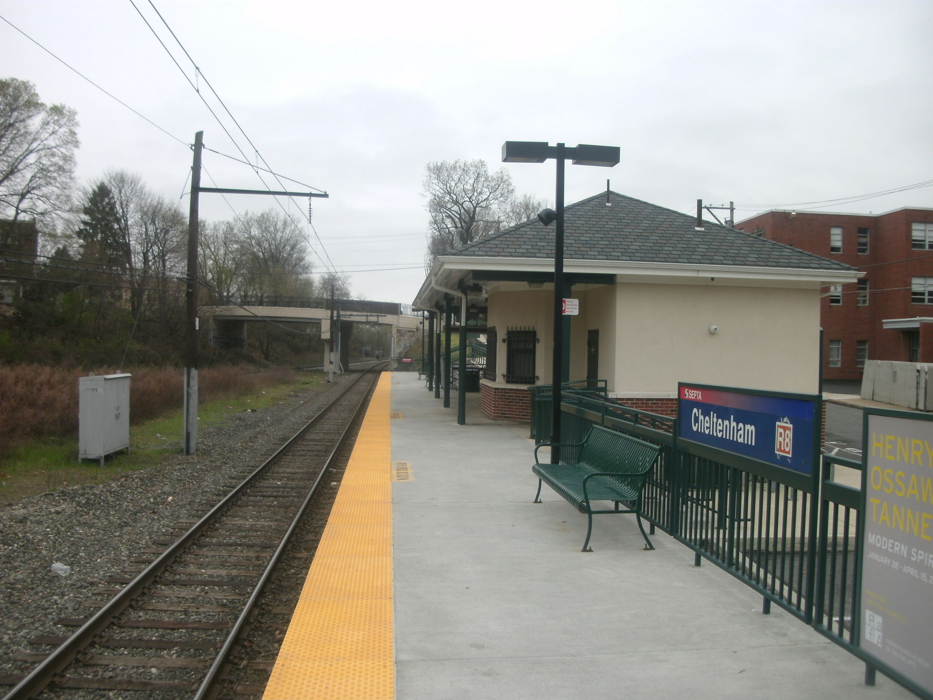 Cheltenham Station on the former R8 Fox Chase, facing the depot…