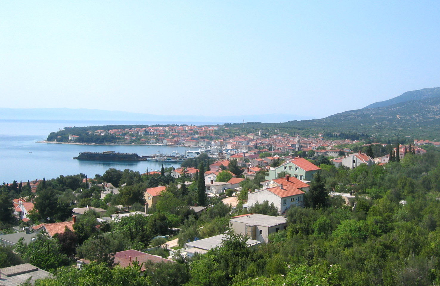 City of Cres, capital of the island Cres, Croatia