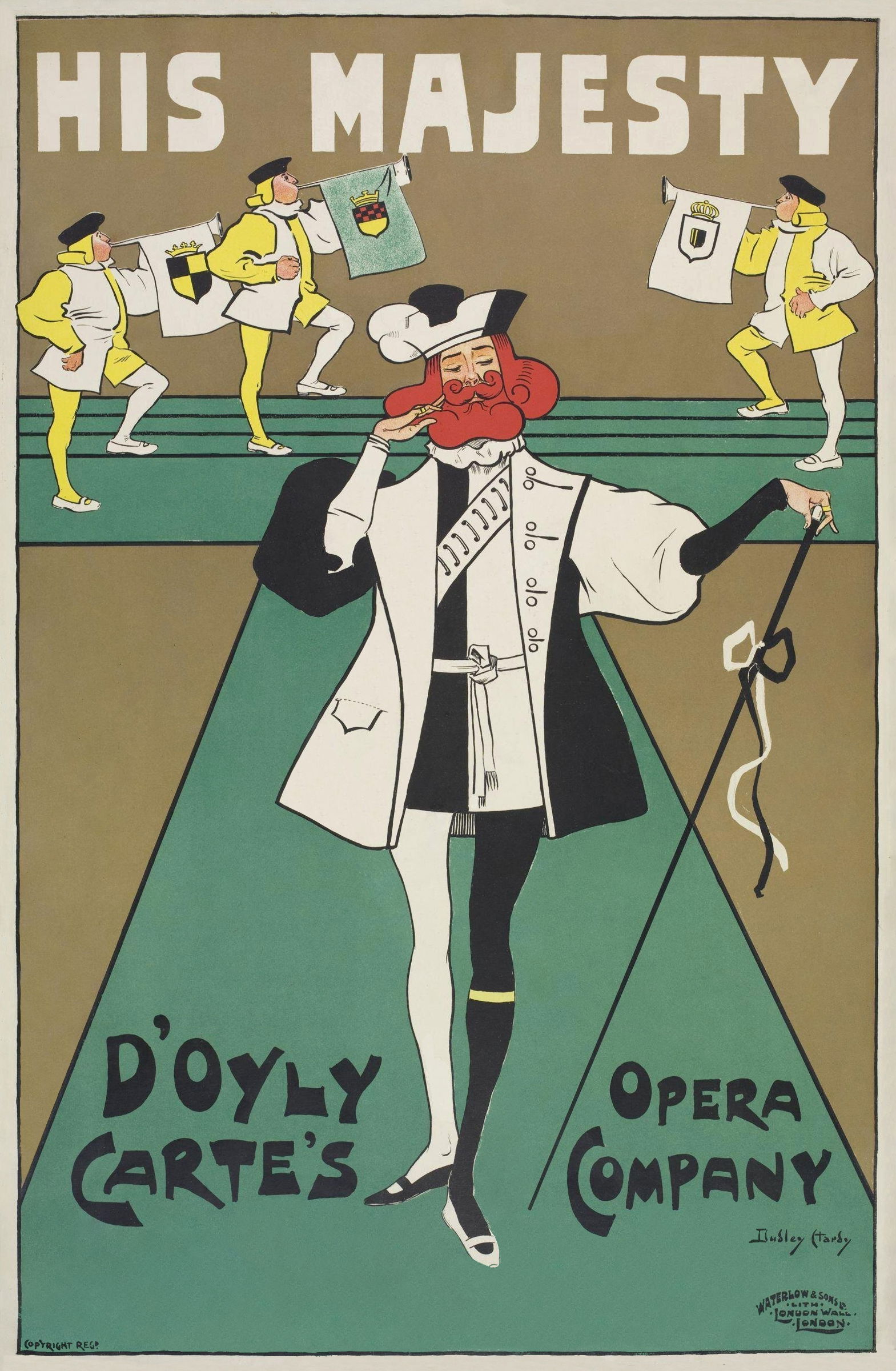 Poster for His Majesty, an opera with dialogue by F. C. Burnan…