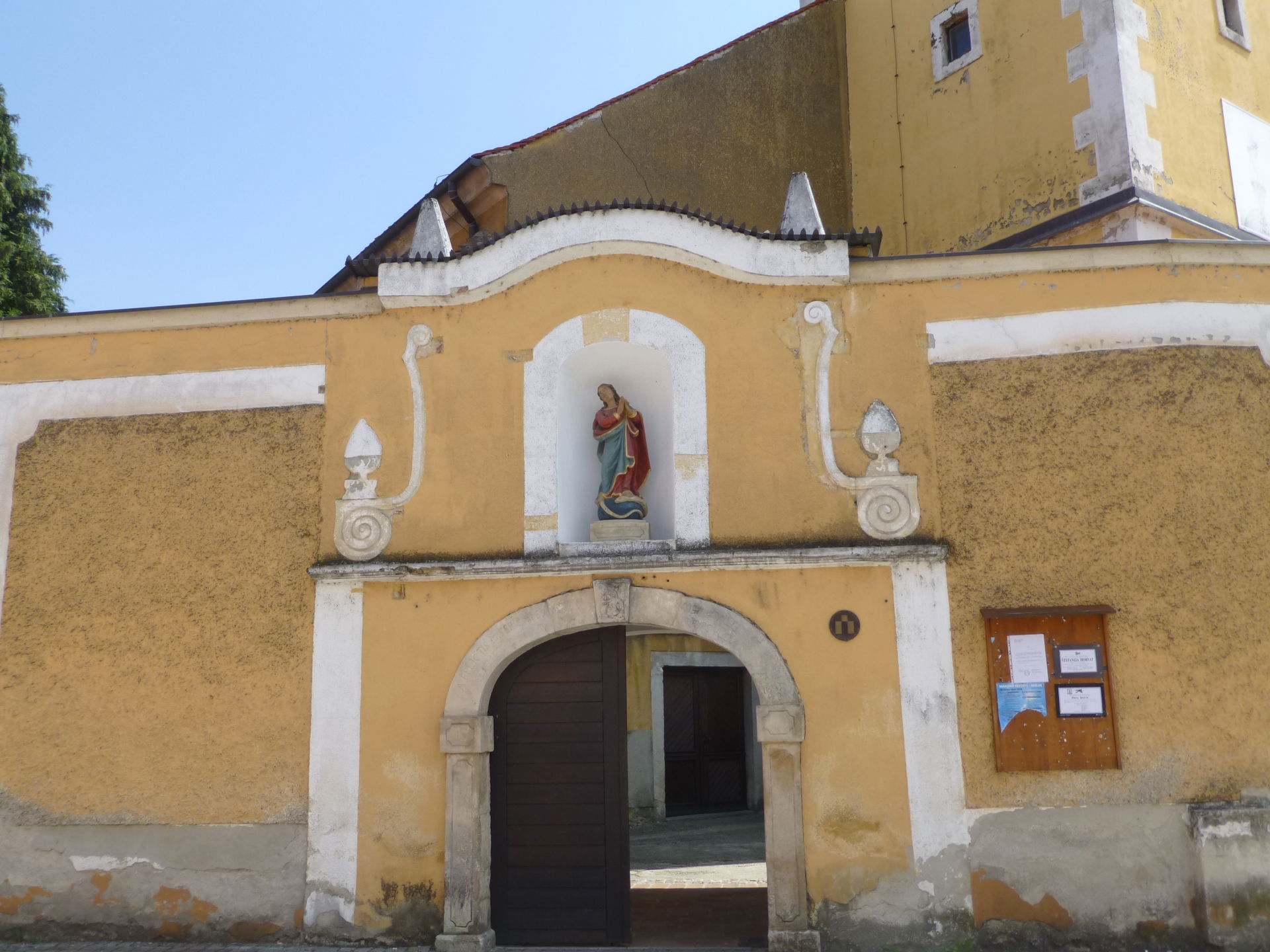 1779 gate of Church of the Holy Trinity, Ludbreg, north of Croa…
