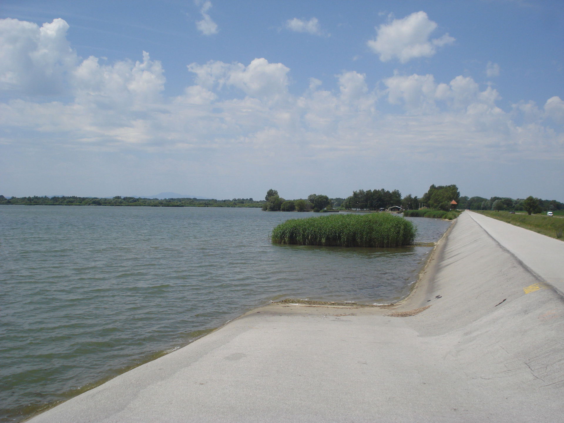 Lake Dubrava, an artificial lake on the Drava River in northern…