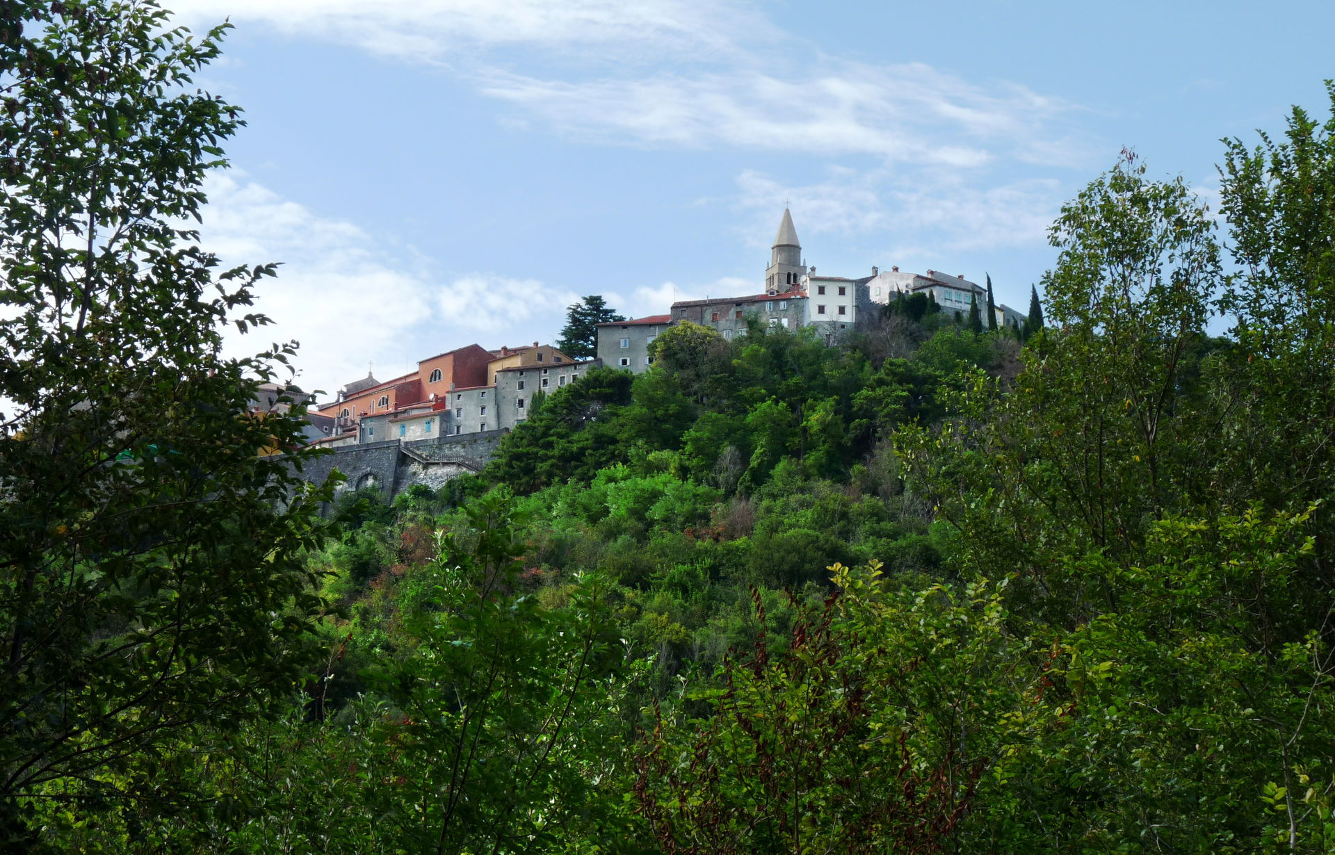 View of Stari Grad, Labin, from the educational trail Labin - R…