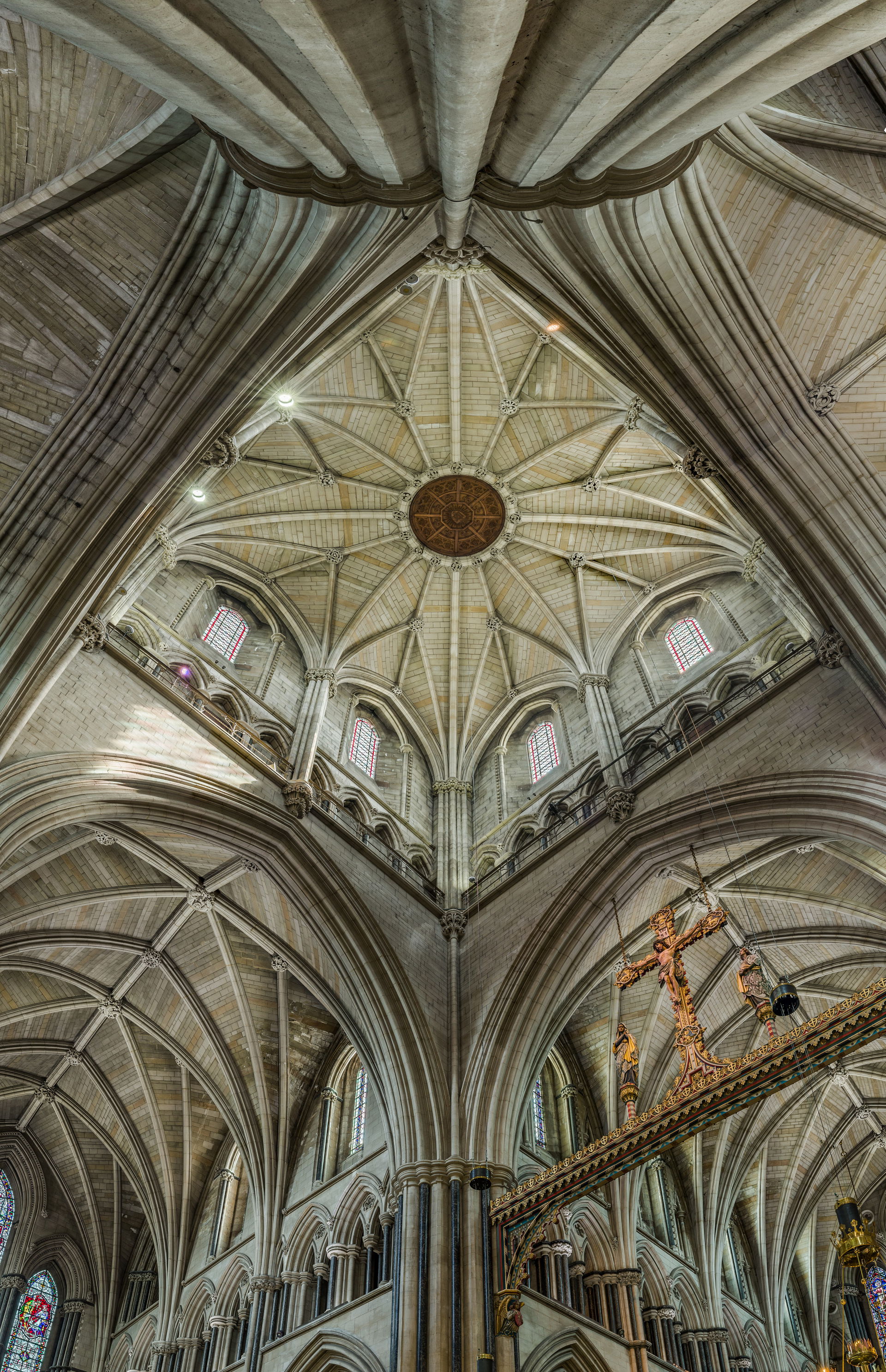 The view of the interior of the tower, as viewed from the sanct…