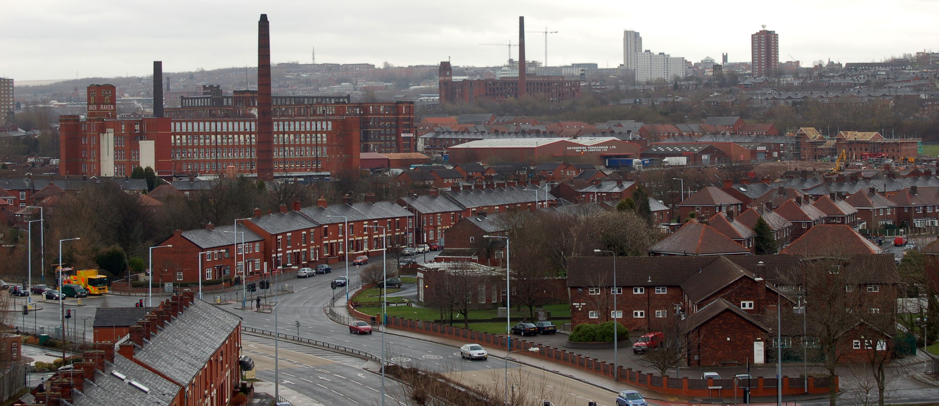 A view over Broadway in Chadderton, towards Werneth and Oldham,…