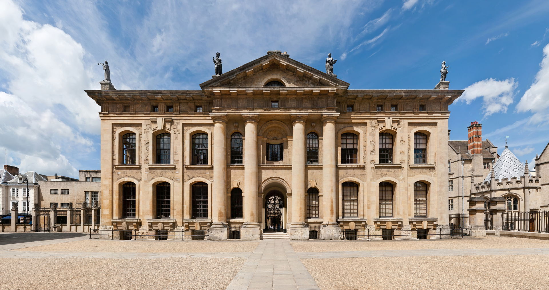 A perspective corrected view of the South face of the Clarendon…