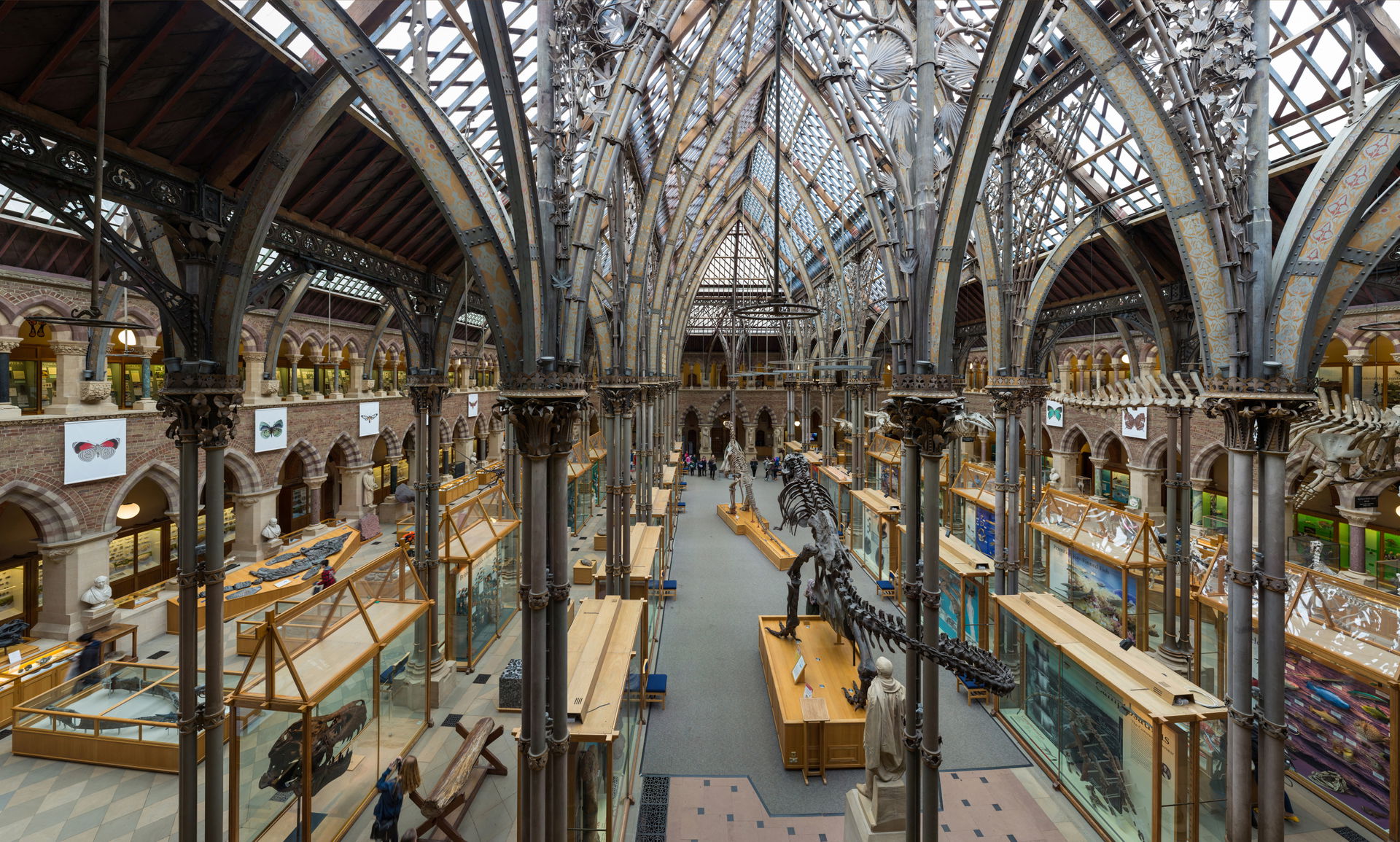 The interior of the Natural History Museum in Oxford, England.