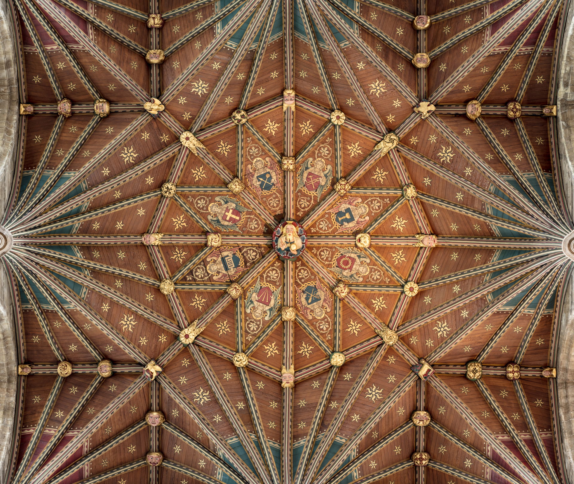 Here is a photograph taken from the ceiling in the central towe…