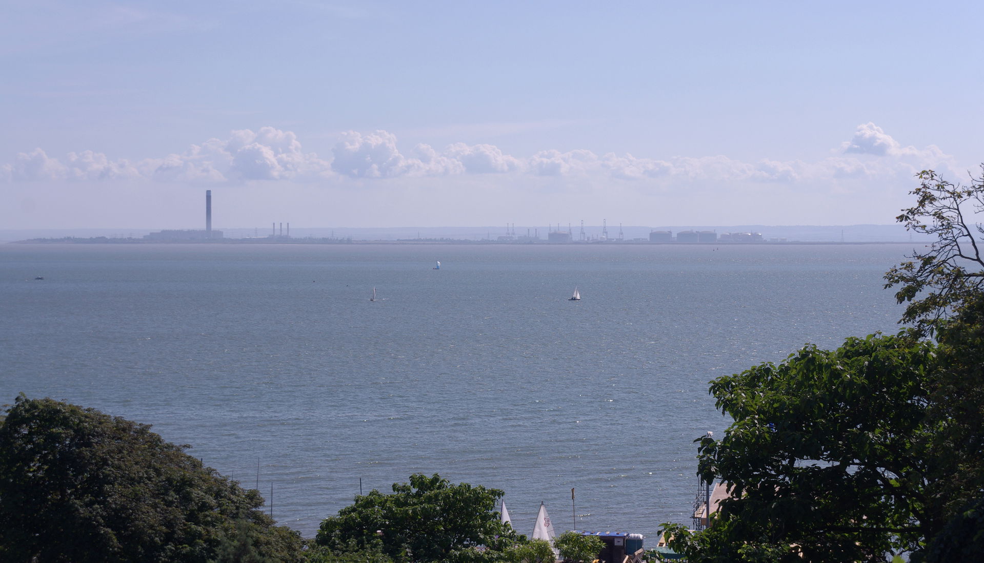 Looking south across the Thames Estuary towards the Isle of Gra…