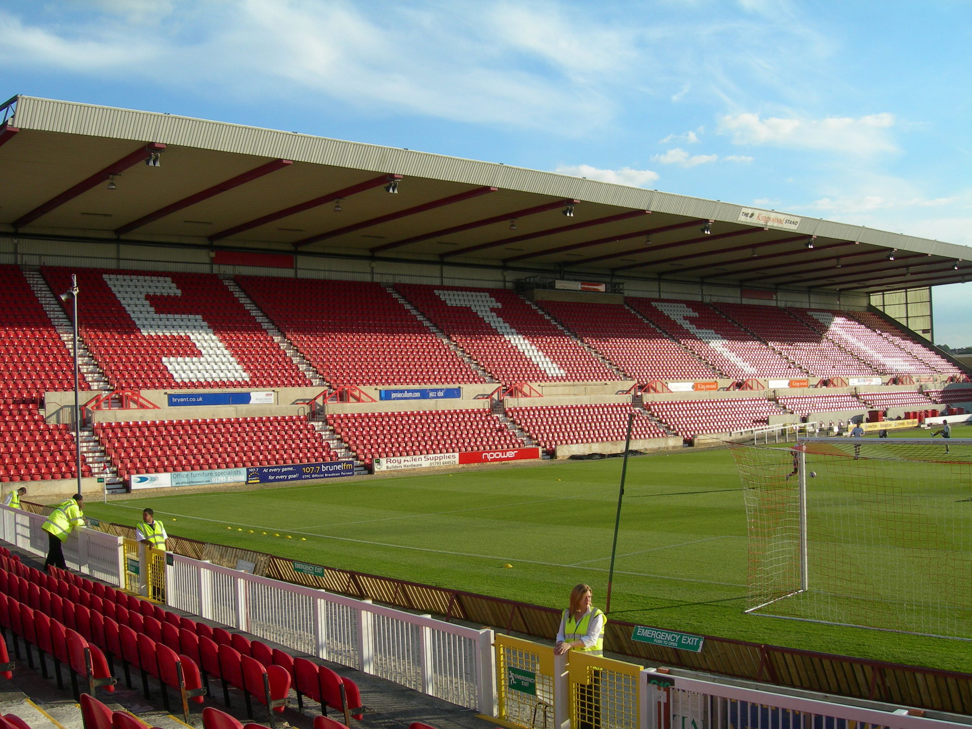 Kingswood stand at the county ground, Swindon, before a game vs…