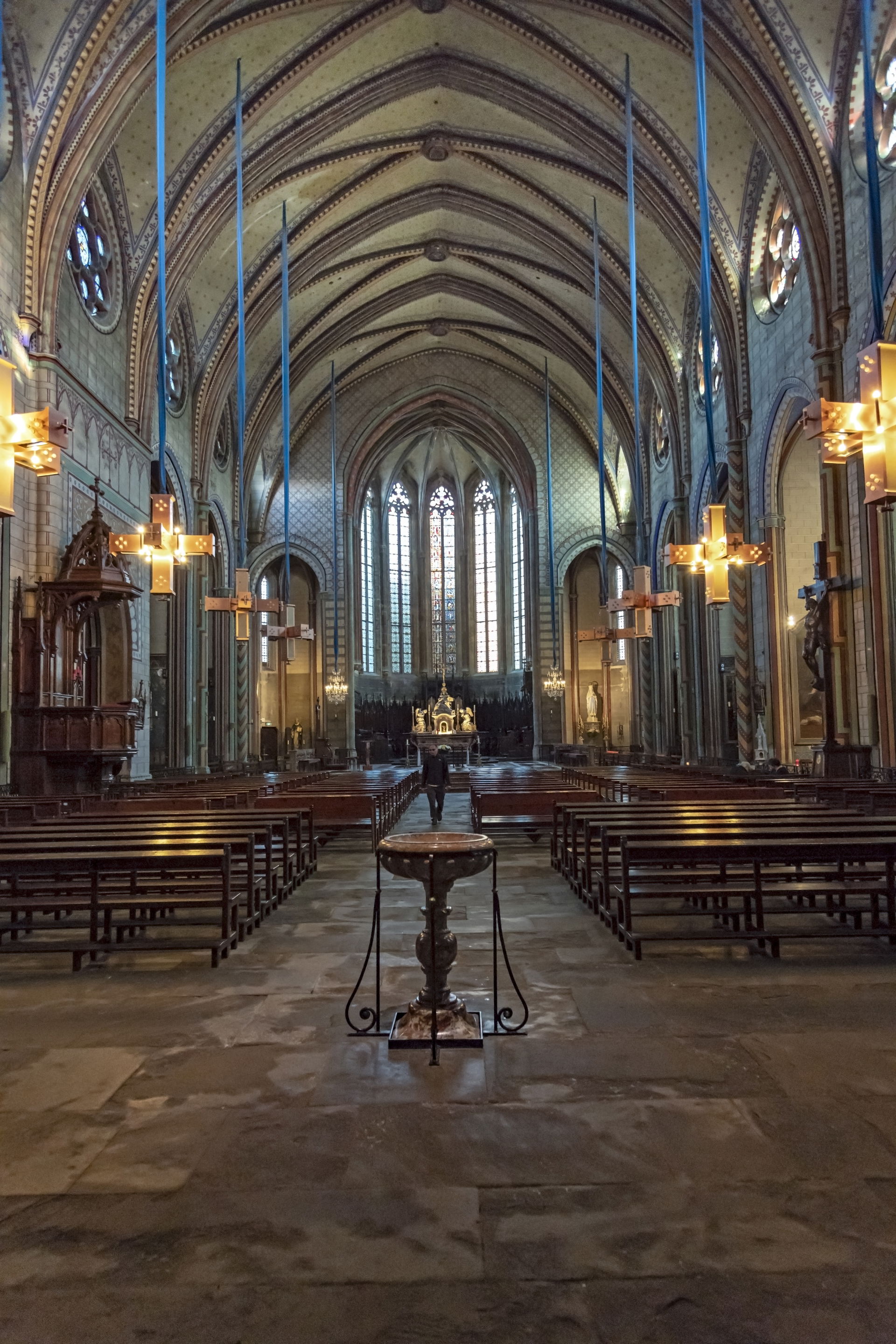 Interior of Carcassonne Cathedral, Aude France