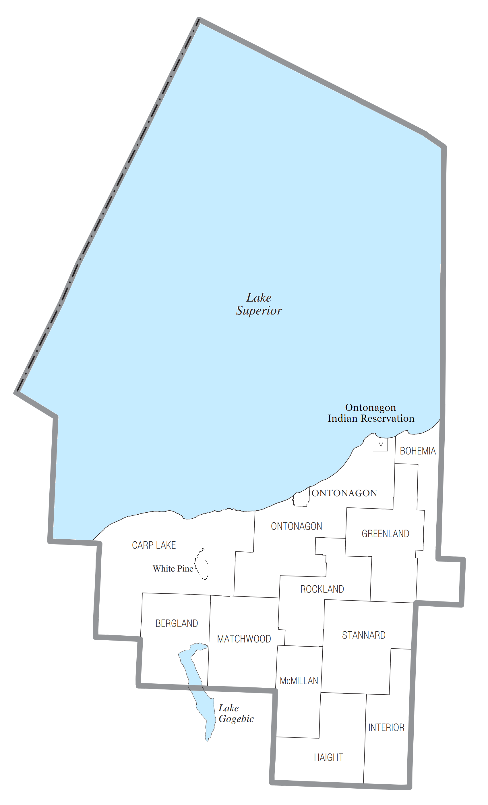 Ontonagon County, MI census data map