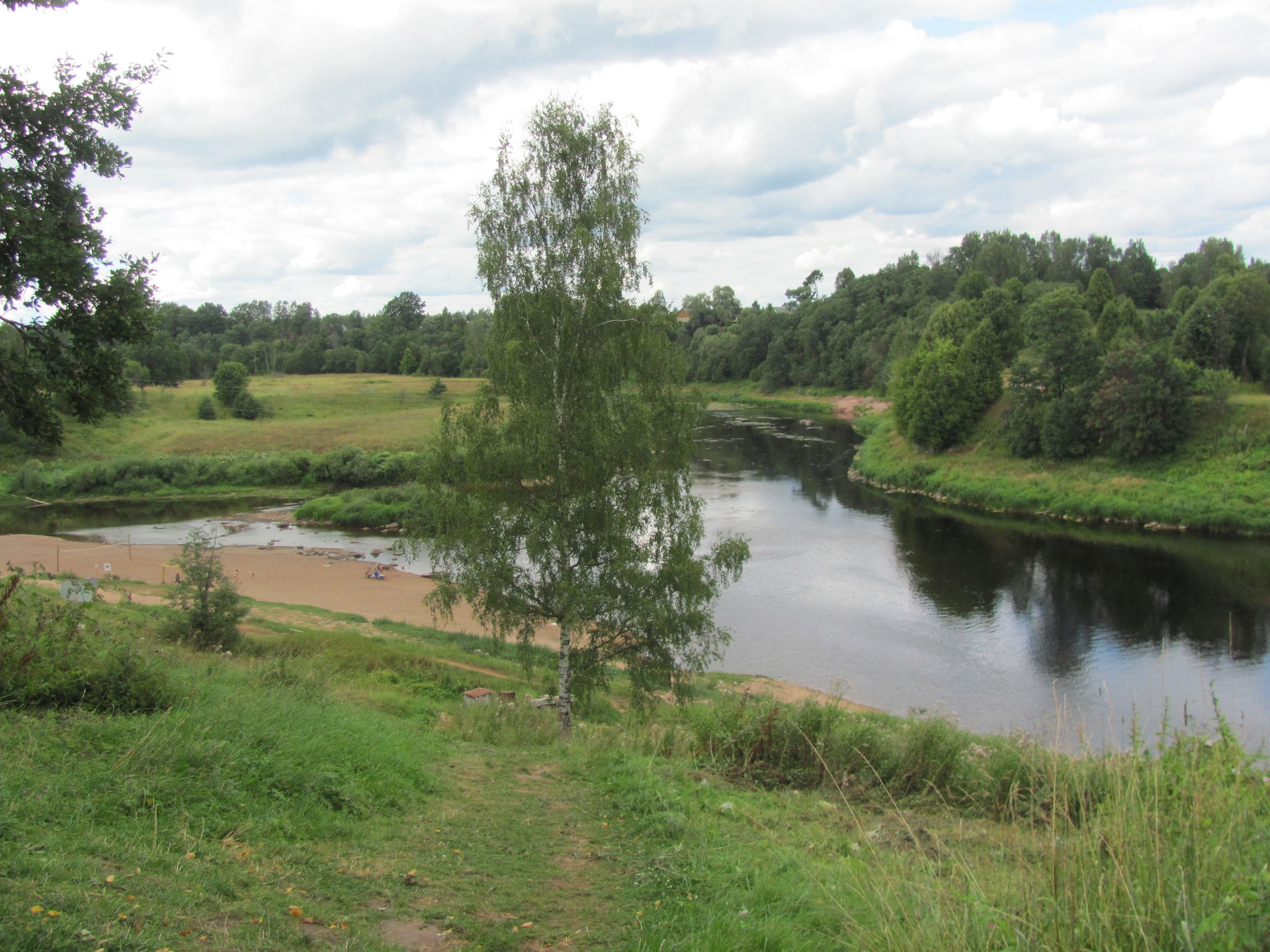 Lovat and Kunya (left) rivers in Holm, Novgorod oblast, Russia