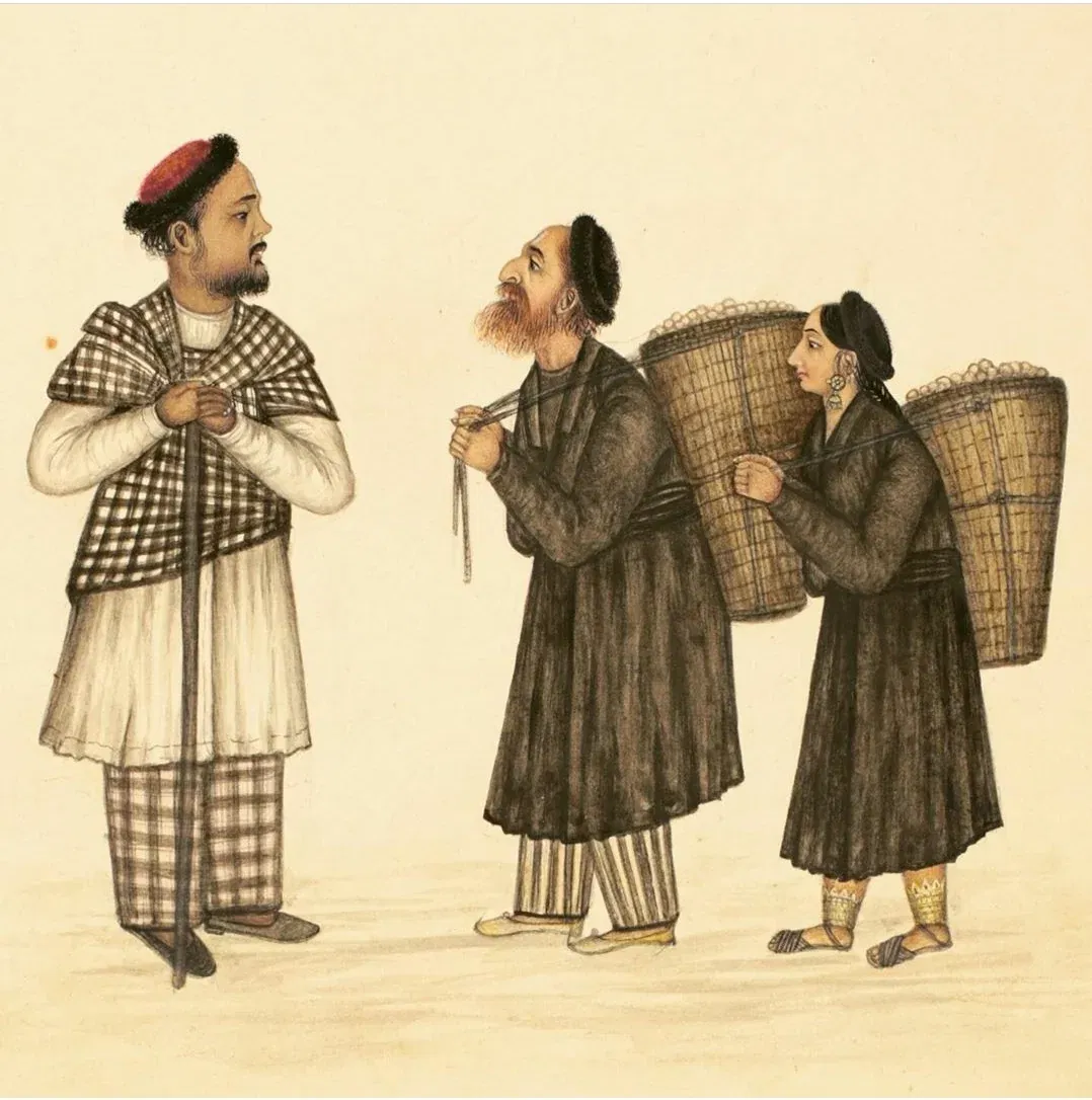 "Puharees of Kooloo" – Painting from 19th century Punjab.