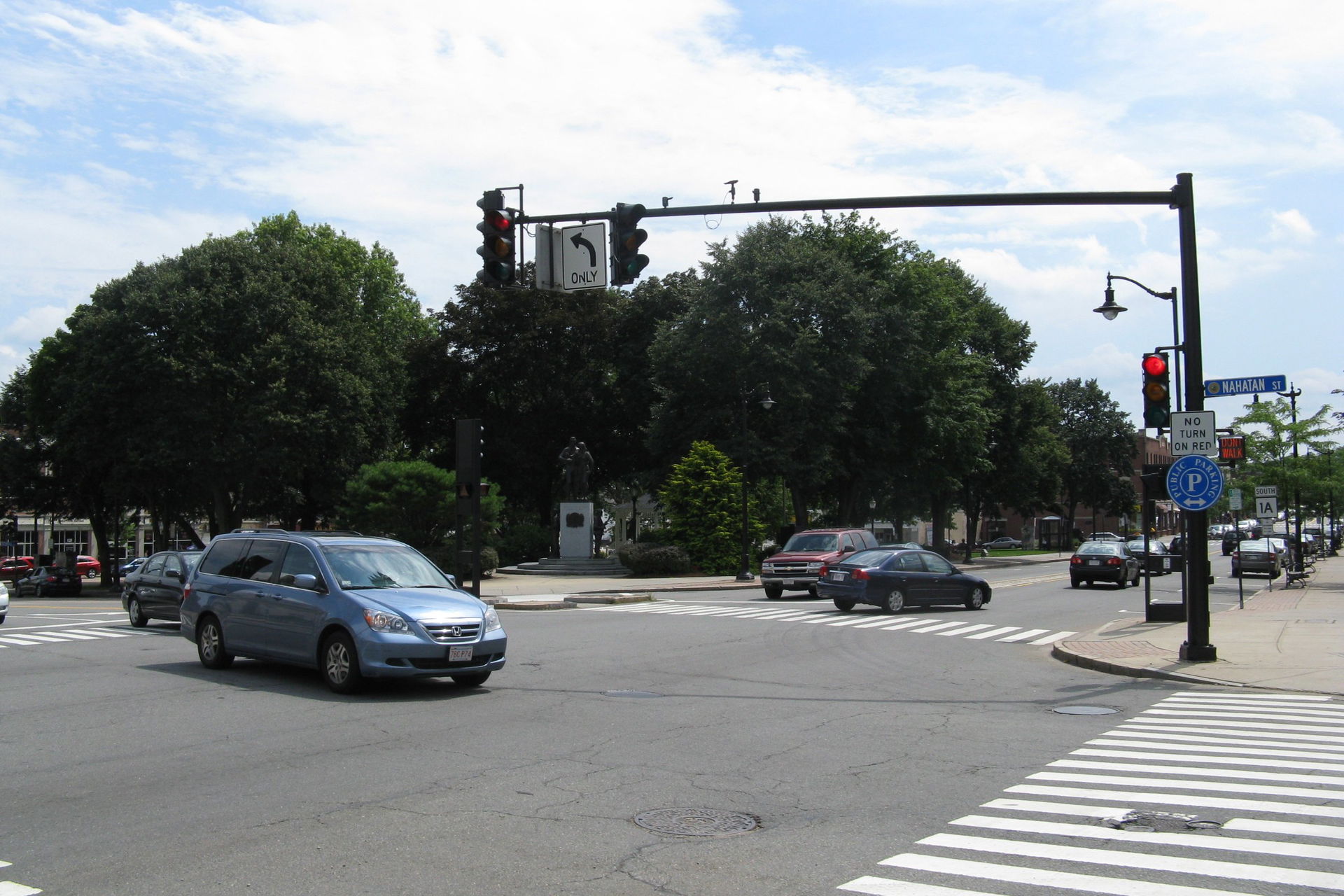 Massachusetts Route 1A southbound in Norwood Massachusetts