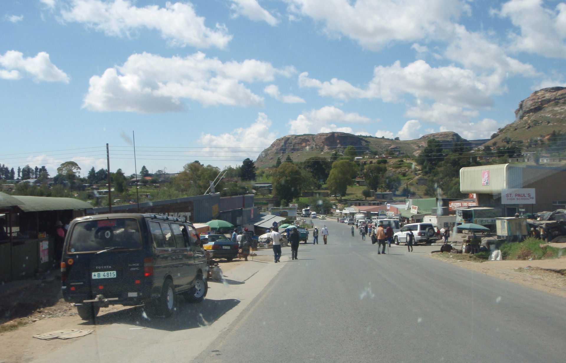 Main Street of Butha-Buthe, Lesotho.