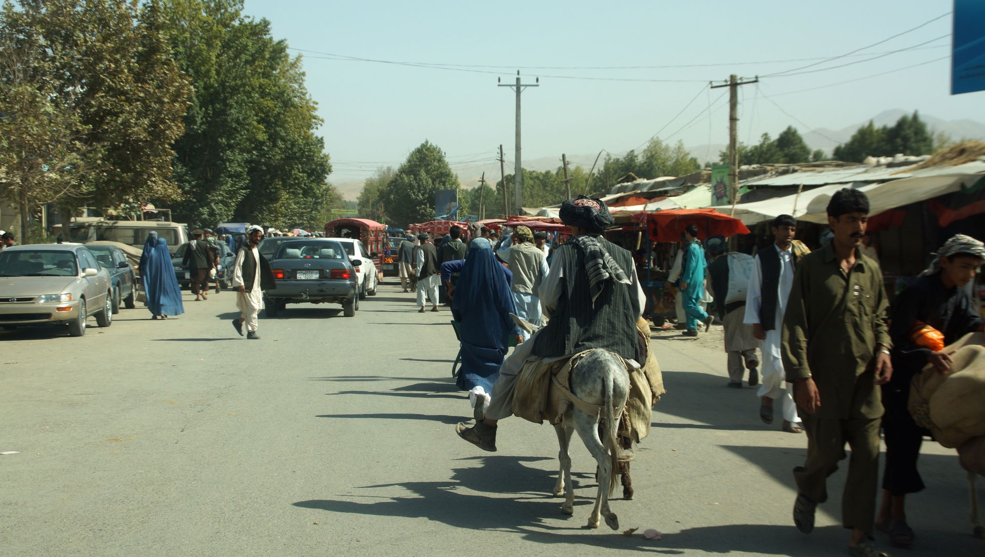 On the market street in Taloqan