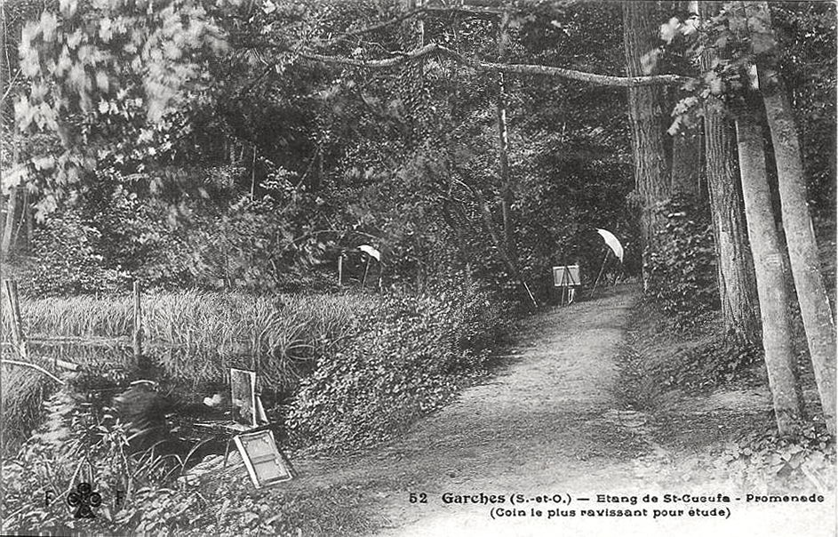 Garches, Etang de Saint-Cucufa, Promenade, possibly members of …