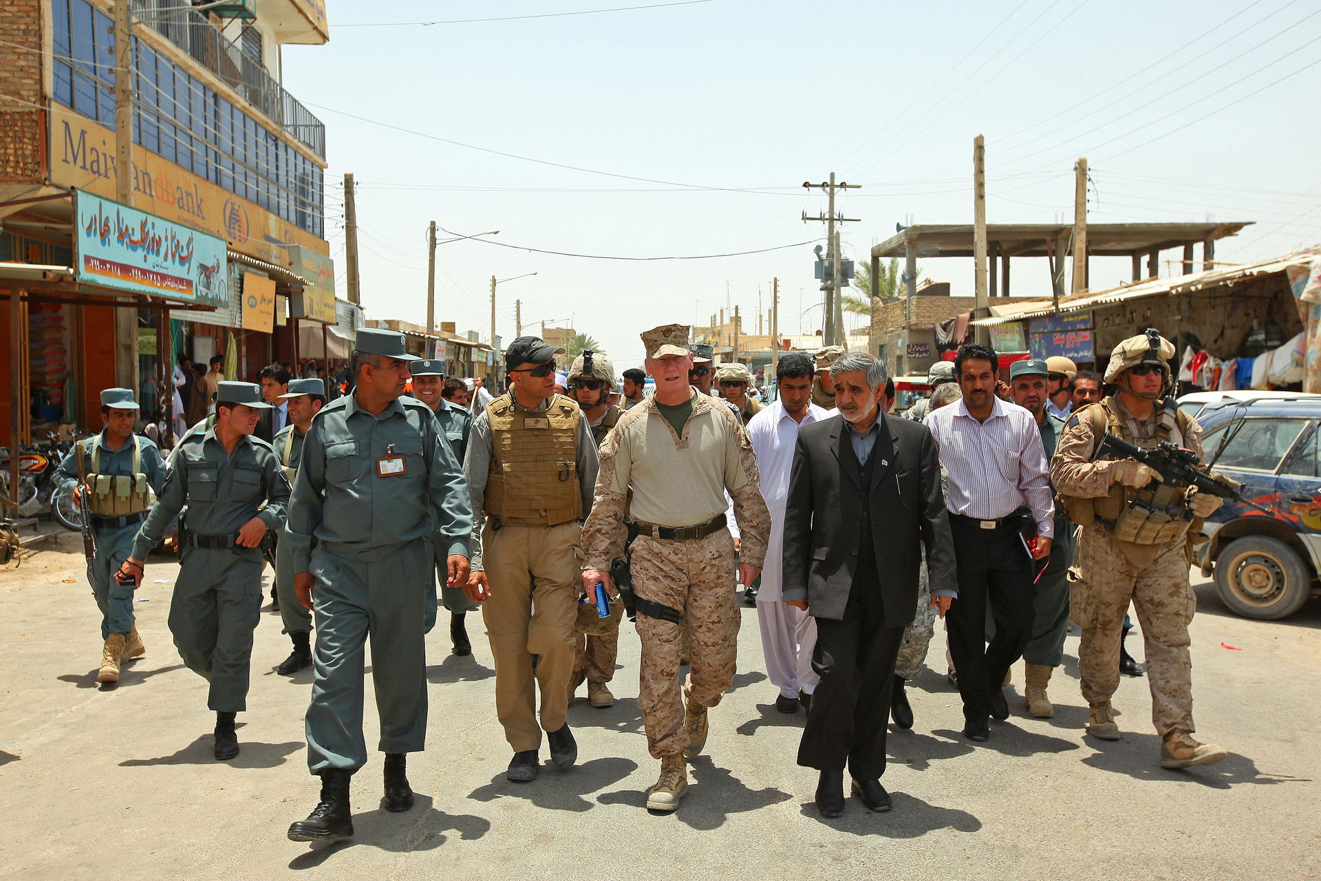 Maj. Gen. John A. Toolan (center), commanding general of Region…