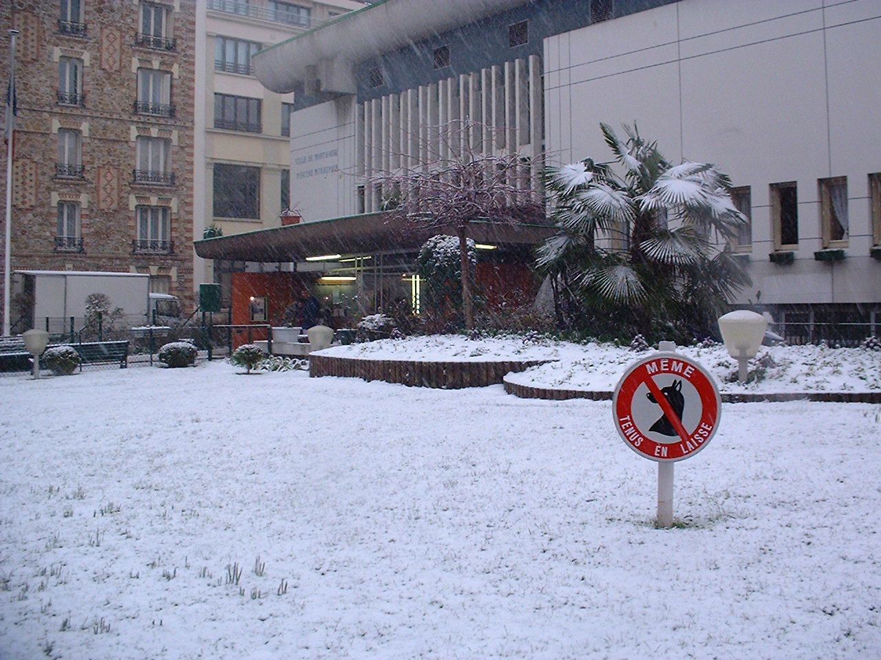 Mars 2005, neige à Montrouge
