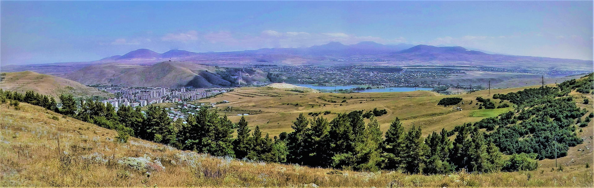 Panorama of Hrazdan from Tsaghkadzor.