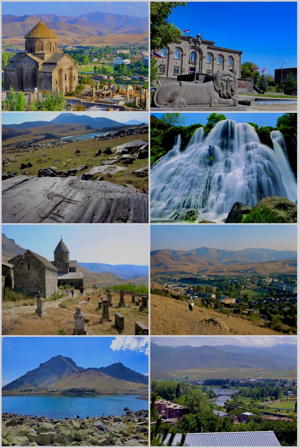 Collage of images of the town of Sisian, in the Syunik province…