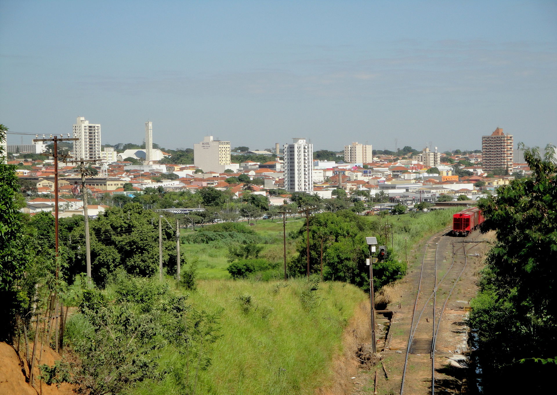 Vista do centro da cidade de Matão, SP.