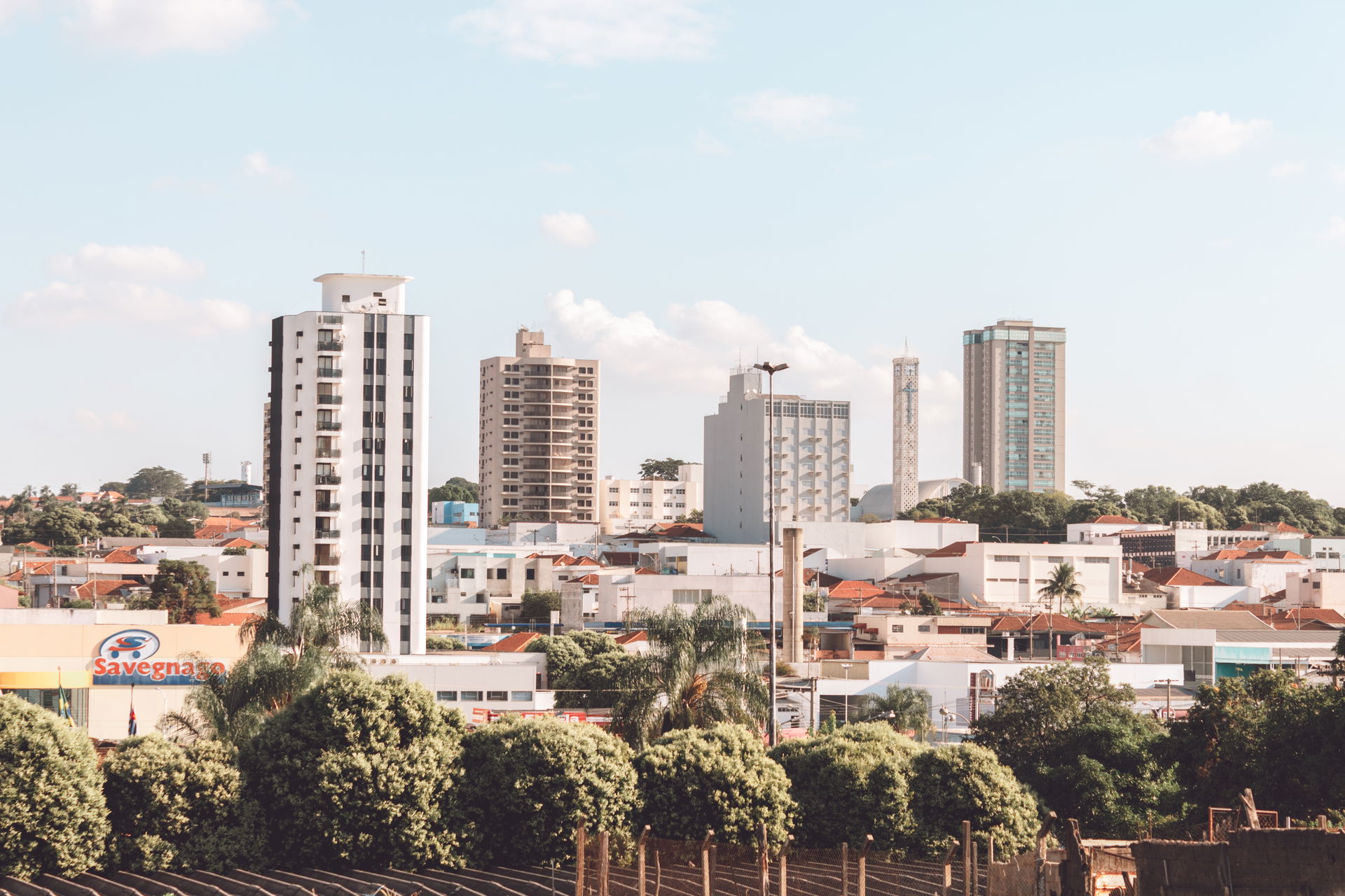Centro de matão vista da zona Nordeste com vista para o sul, Fo…