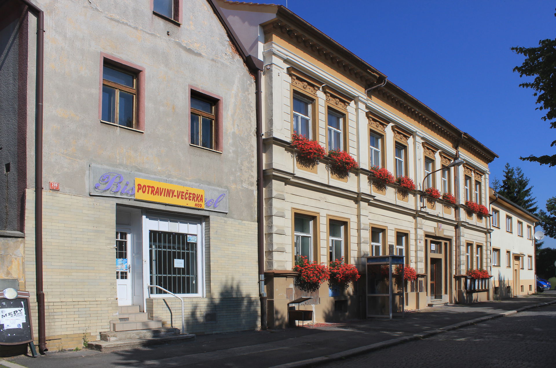 Municipal office at T. G.Masaryk square in Staňkov, Czech Repub…