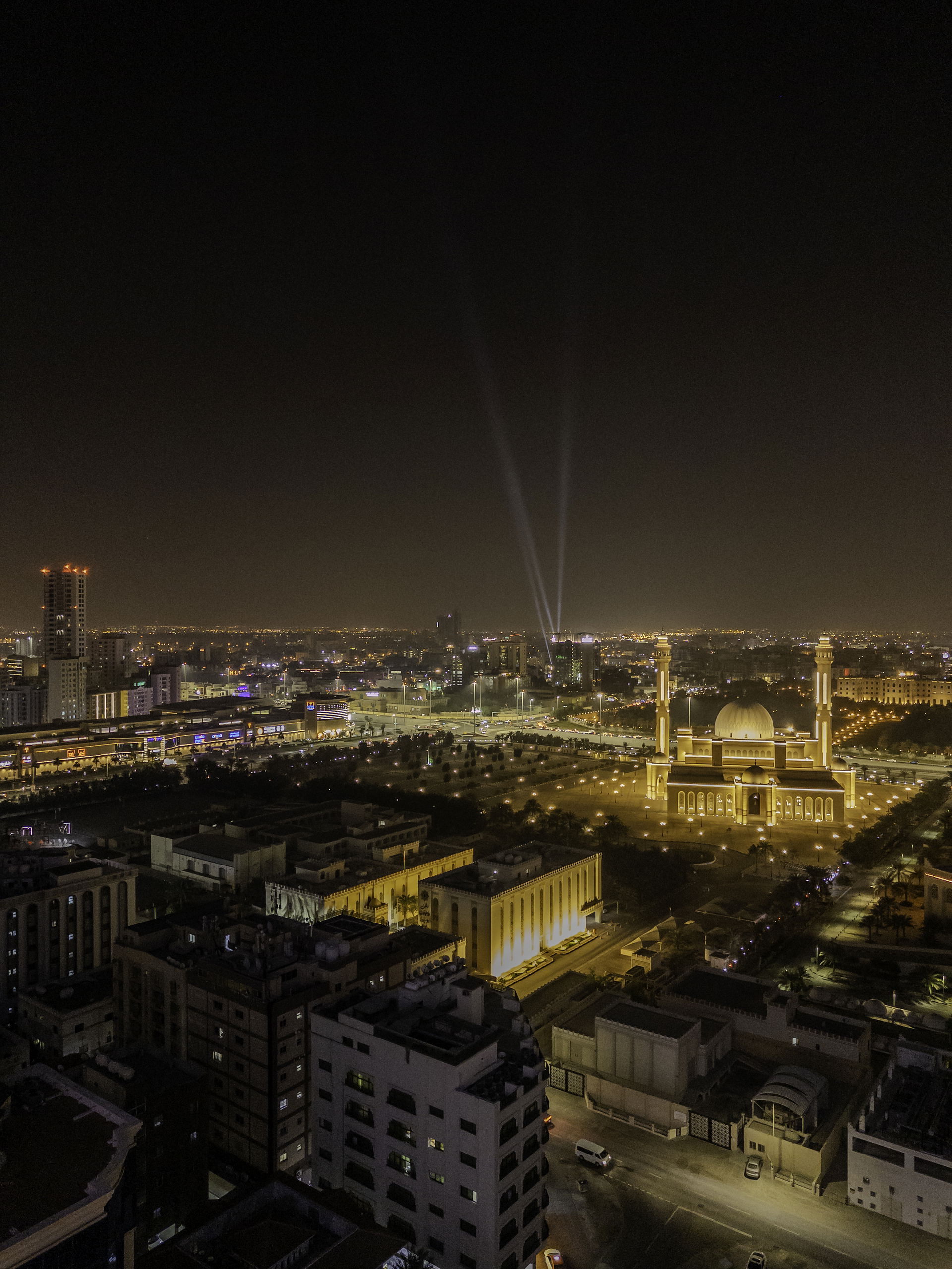 Night cityscape of Manama capital of Bahrain