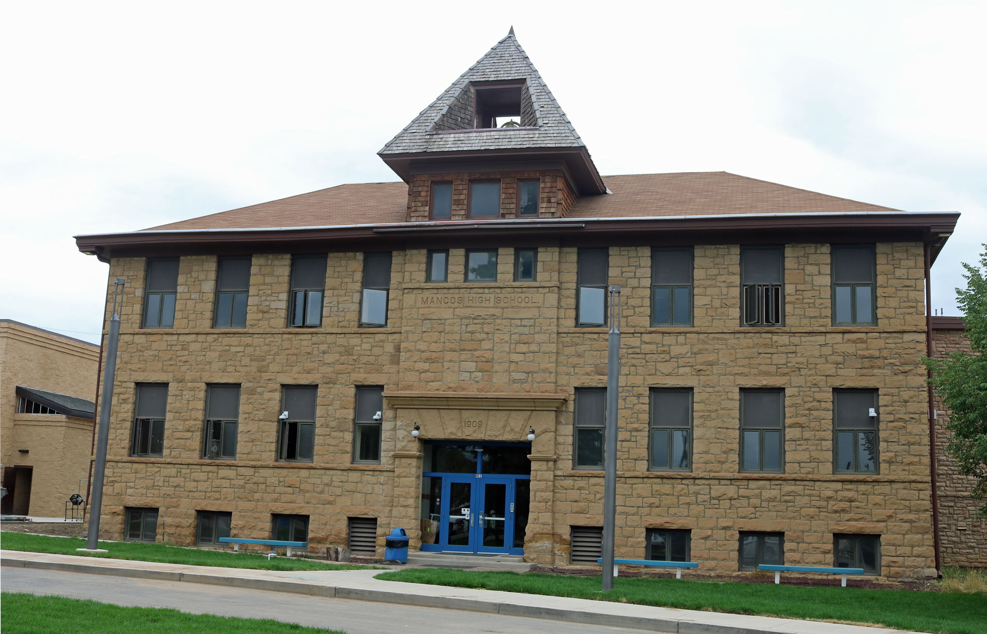 Mancos High School, located at 350 Grand Ave. in Mancos, Colora…