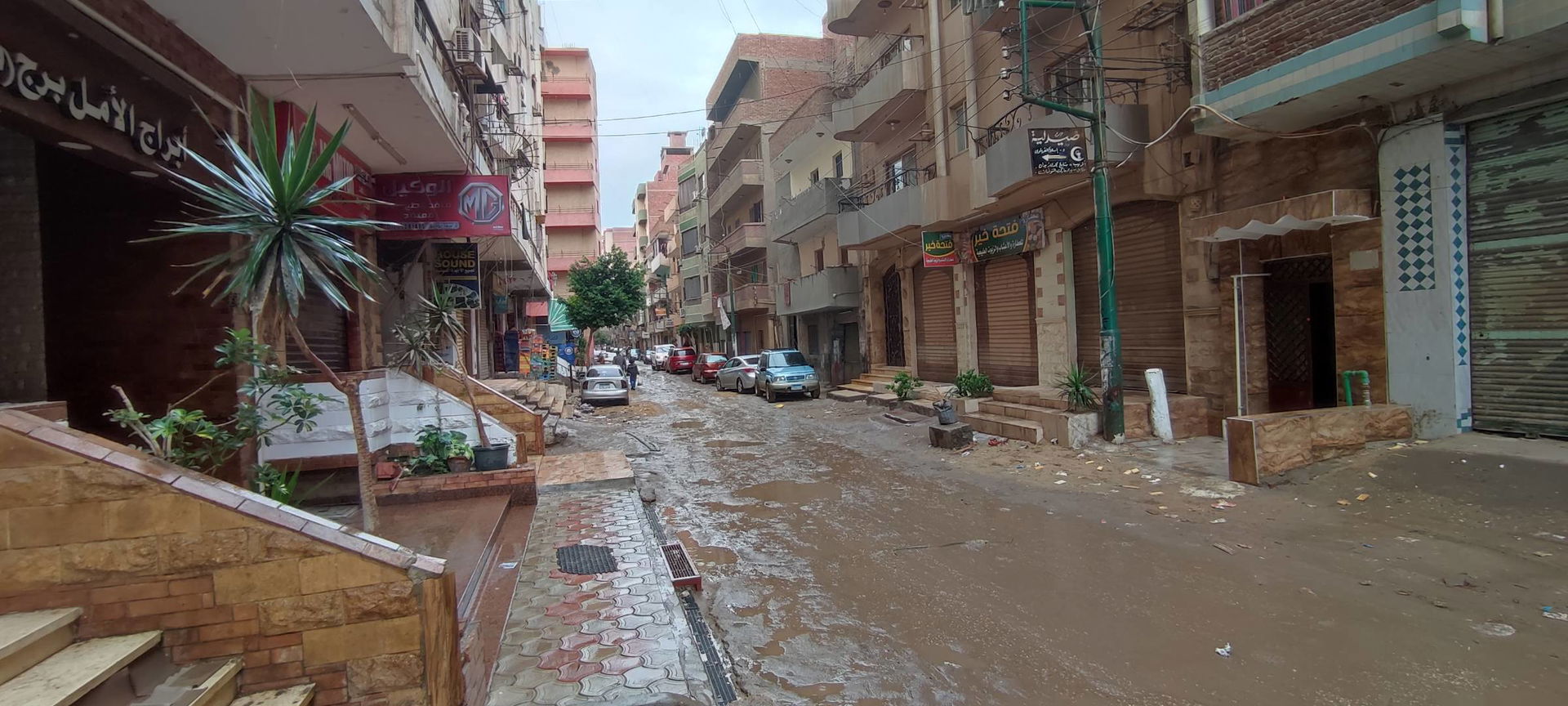Banha city in Qalyubia in the middle of the rain