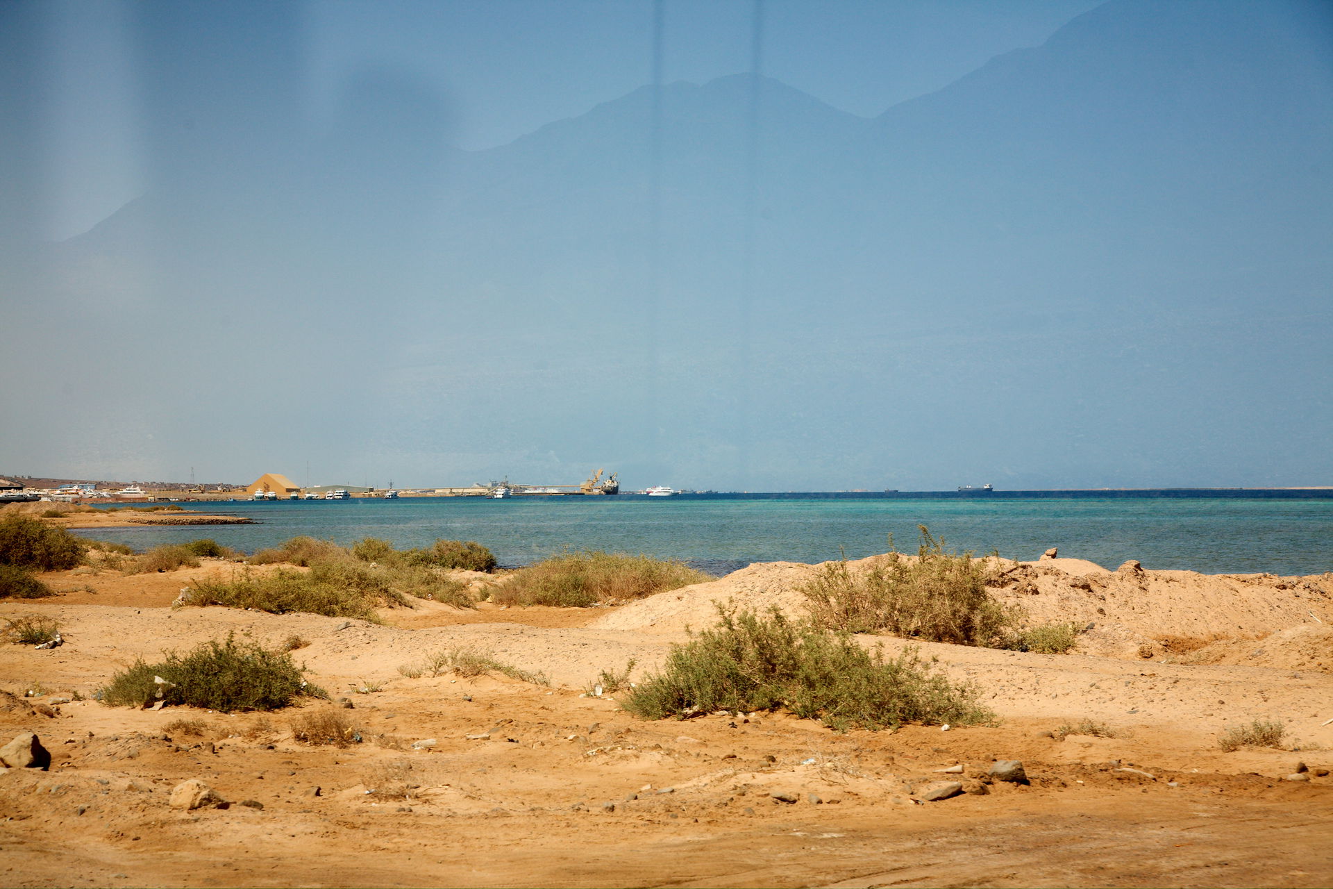 Port Safaga seen fromn the coast road