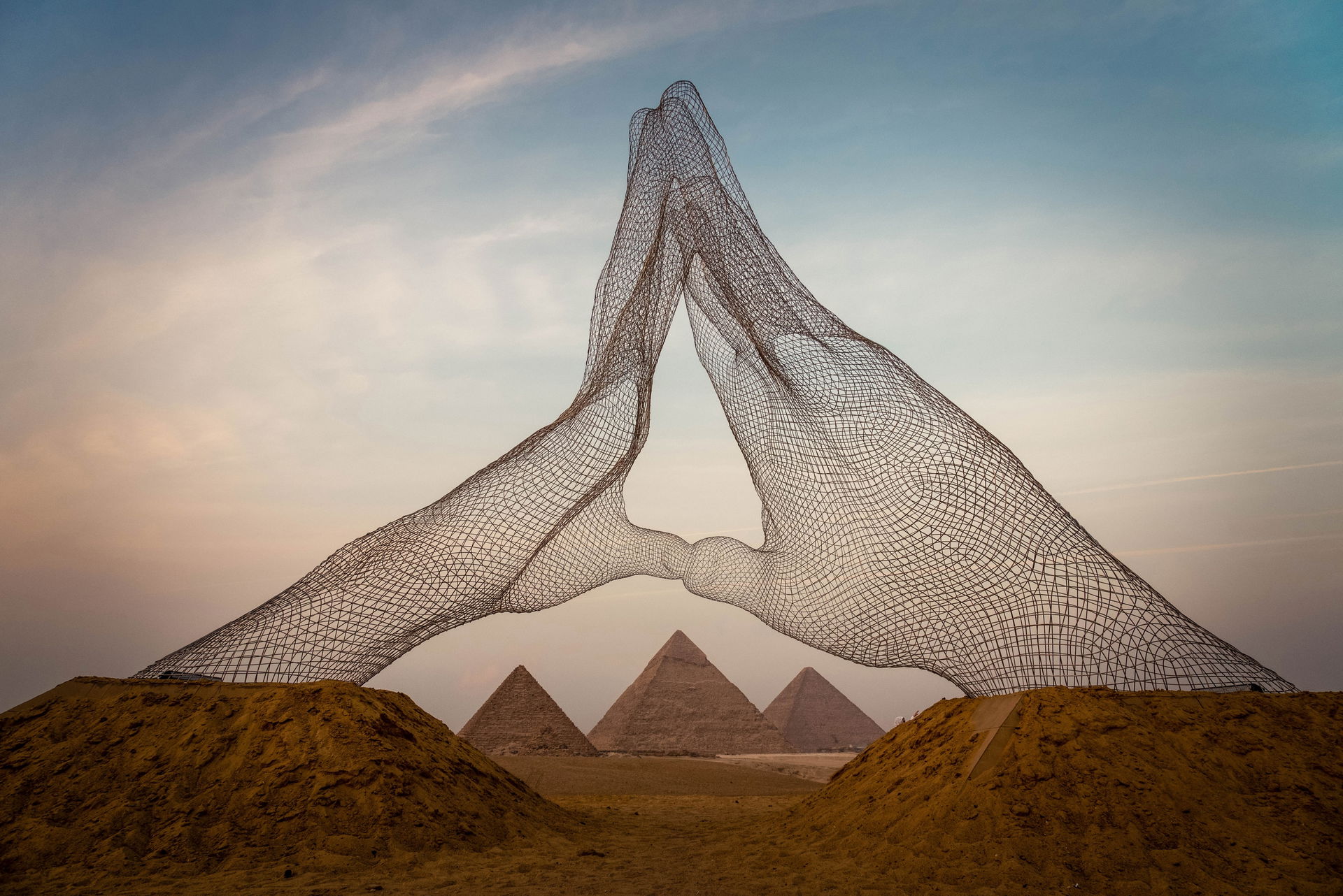 Giza Pyramids during "Forever is Now" exhibition