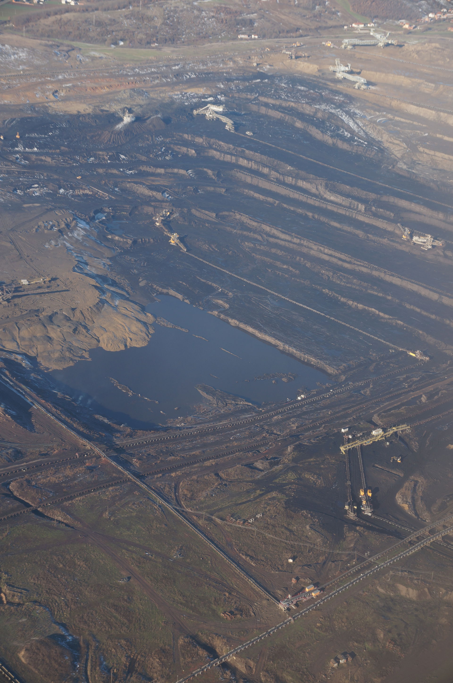 Mining north west of Fushë Kosova