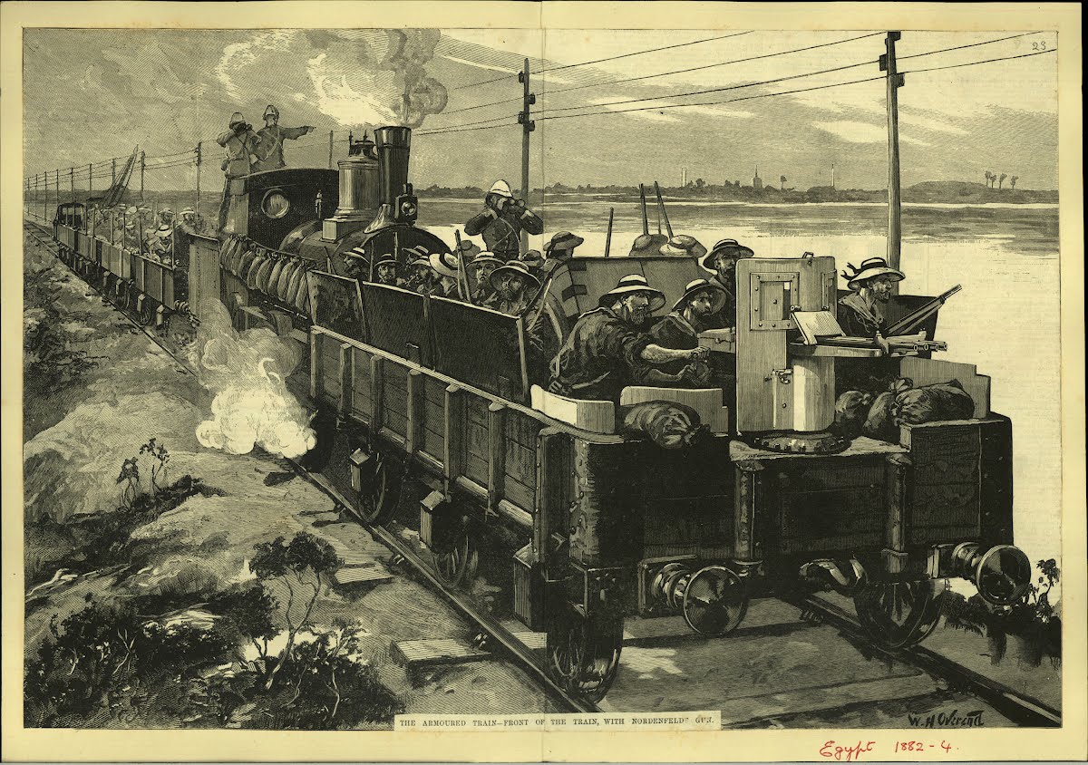 British troop train in Egypt 1882