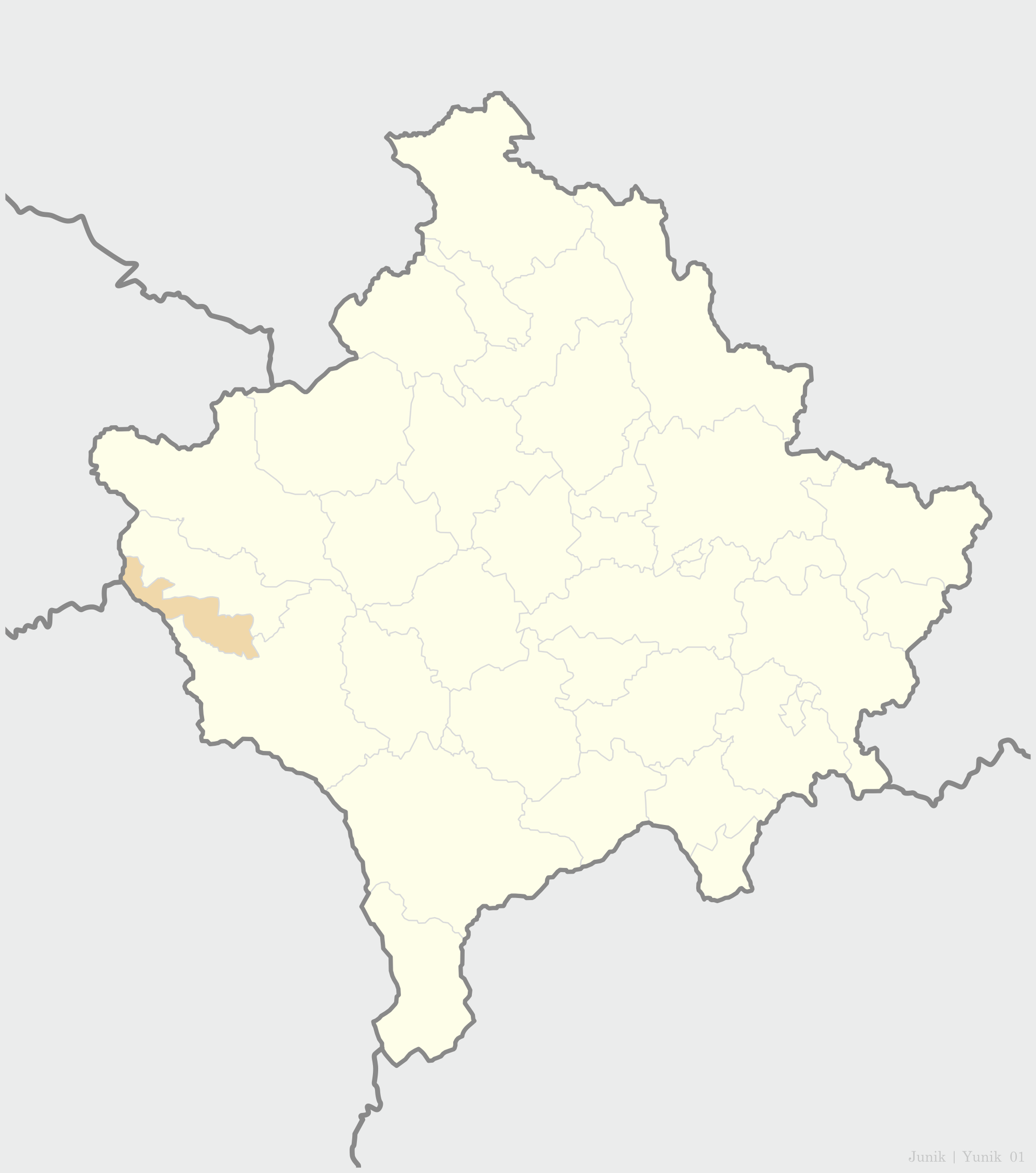 Municipality of Junik map
