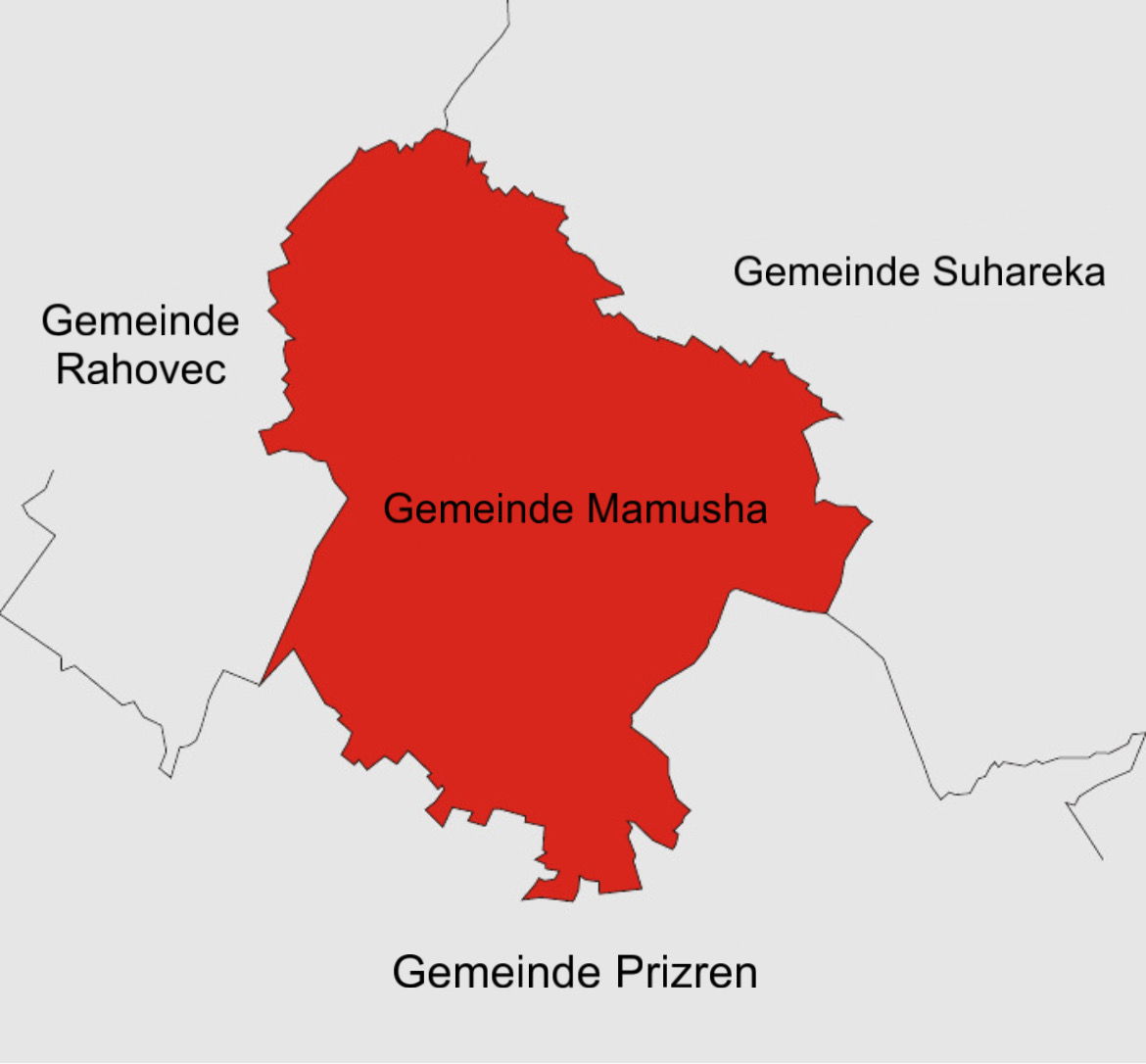 Karte der Gemeinde Mamusha