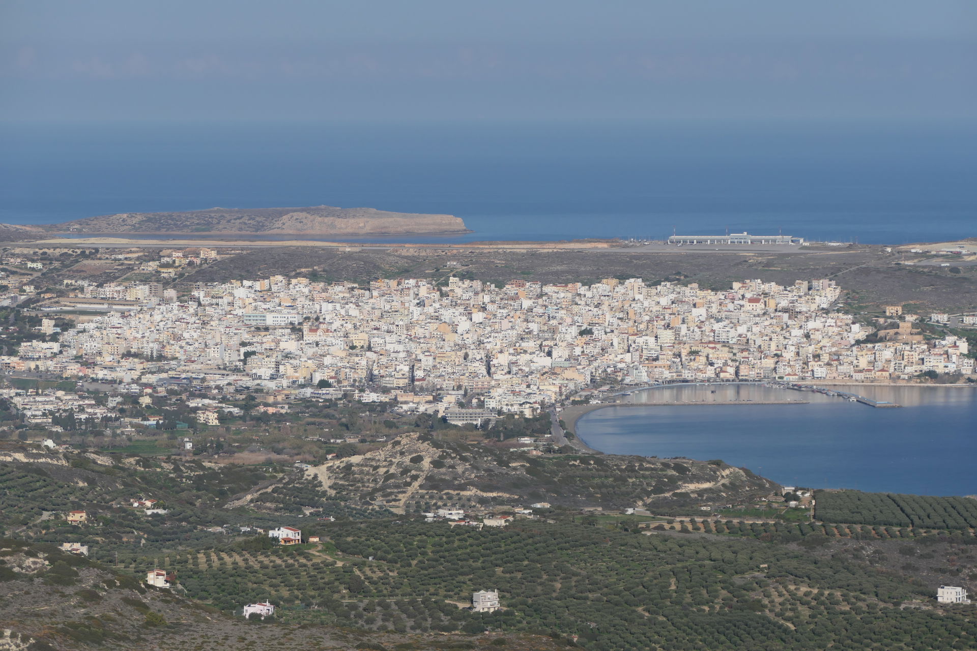 View of Sitia from Roussa Ekklisia. Sitia, Lasithi, Crete, Gree…