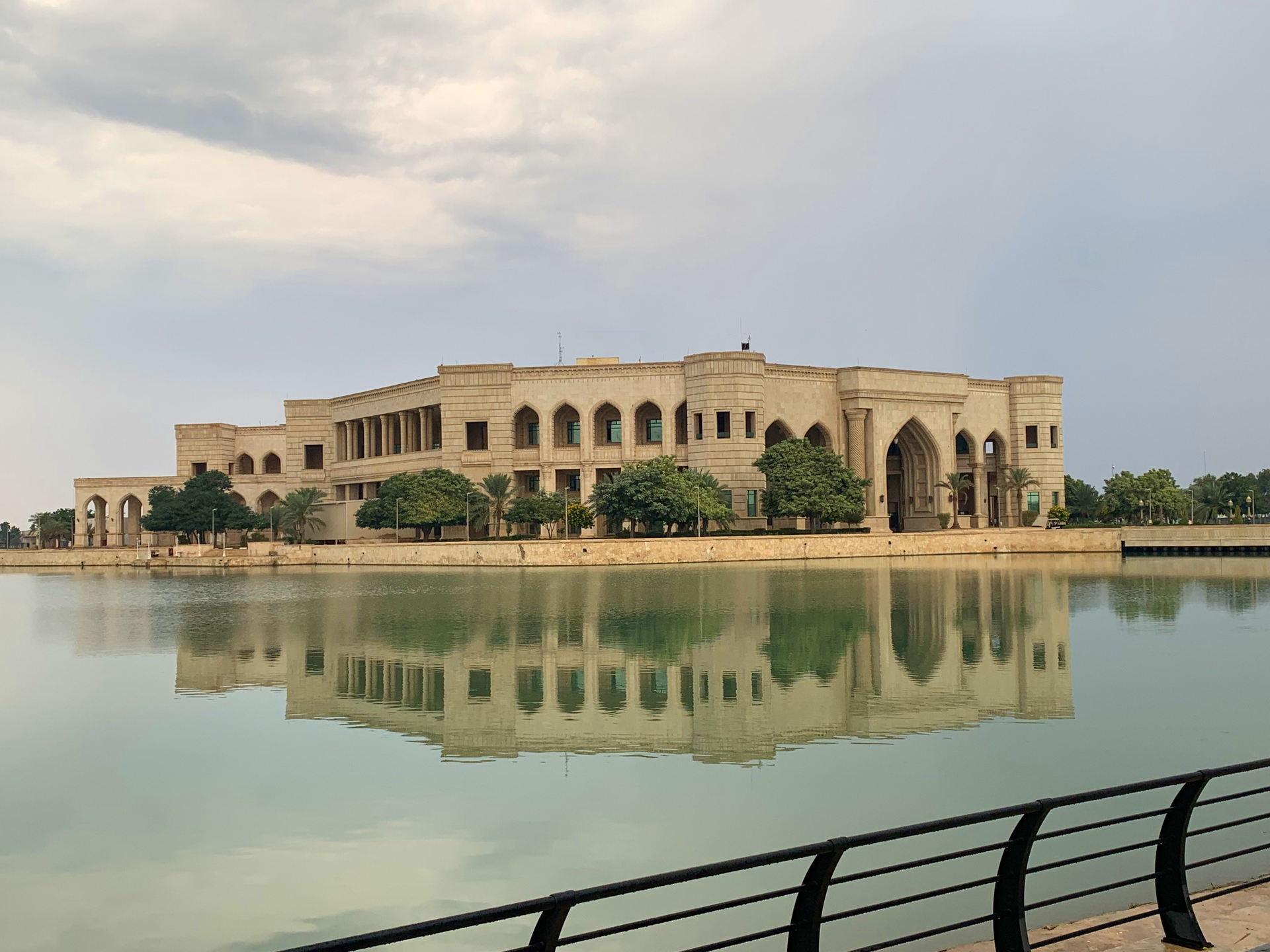 Al-Faw Palace as of the 1st of November 2023 on a rainy day.