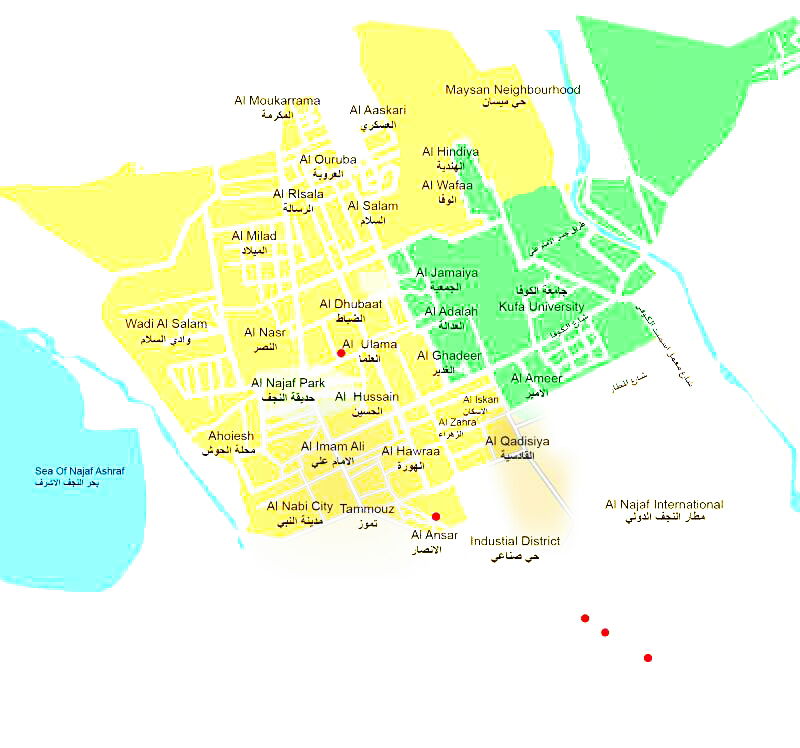 Al-Kufa City Map in Najaf, Iraq