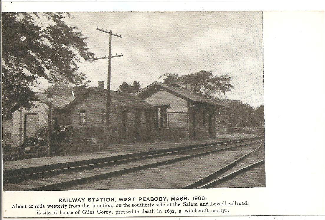 1906 postcard of West Peabody station