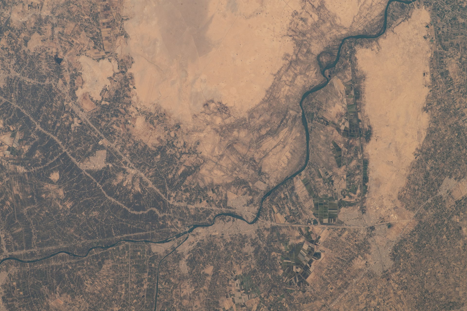 View of Earth taken during ISS Expedition 67. Euphrates River, …